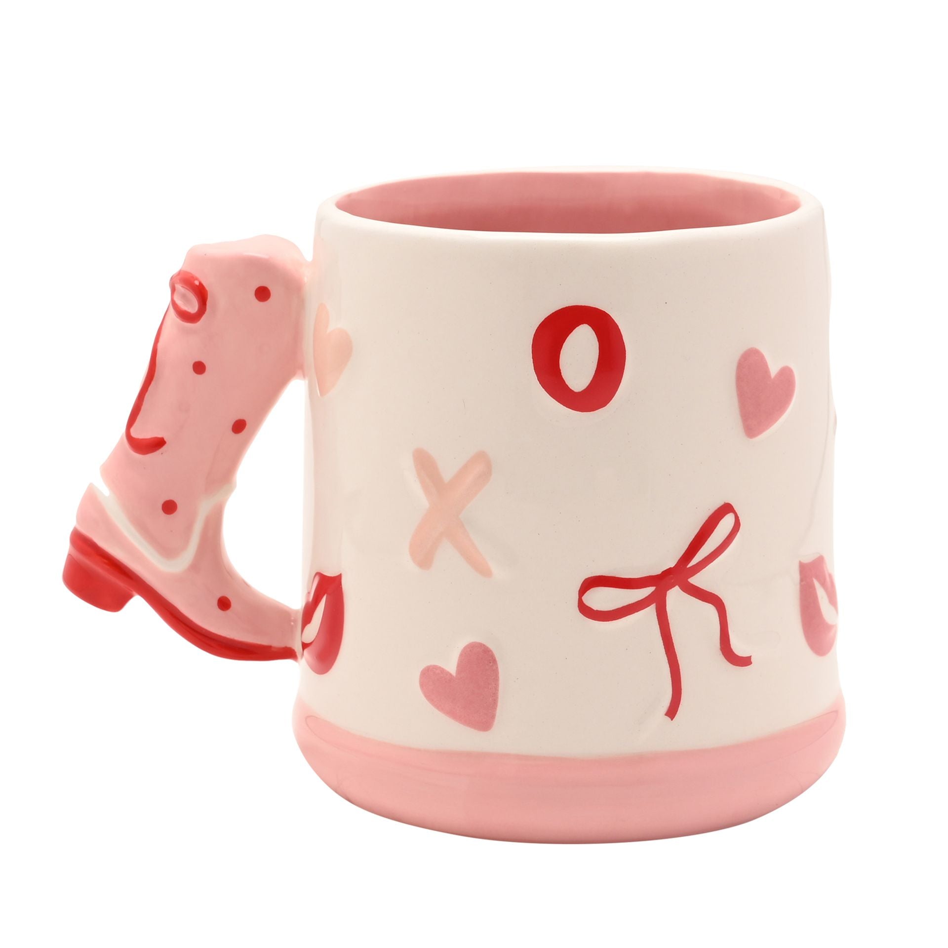 The Feel Good Club Cowboy Boot Bow Mug