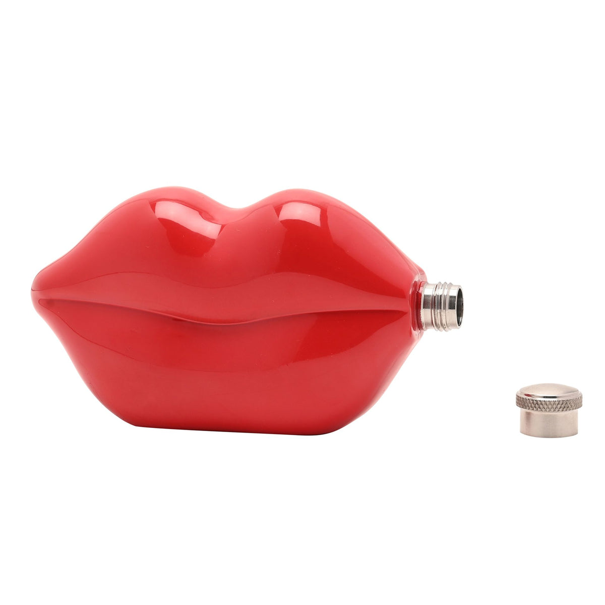 The Feel Good Club Red Lips Shaped Hip Flask 5oz