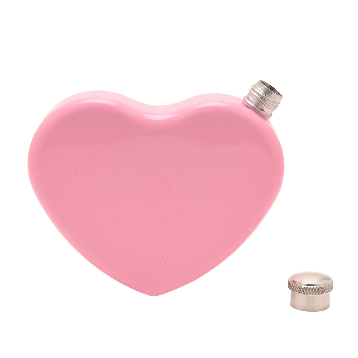 The Feel Good Club Pink Heart Shaped Hip Flask 5oz