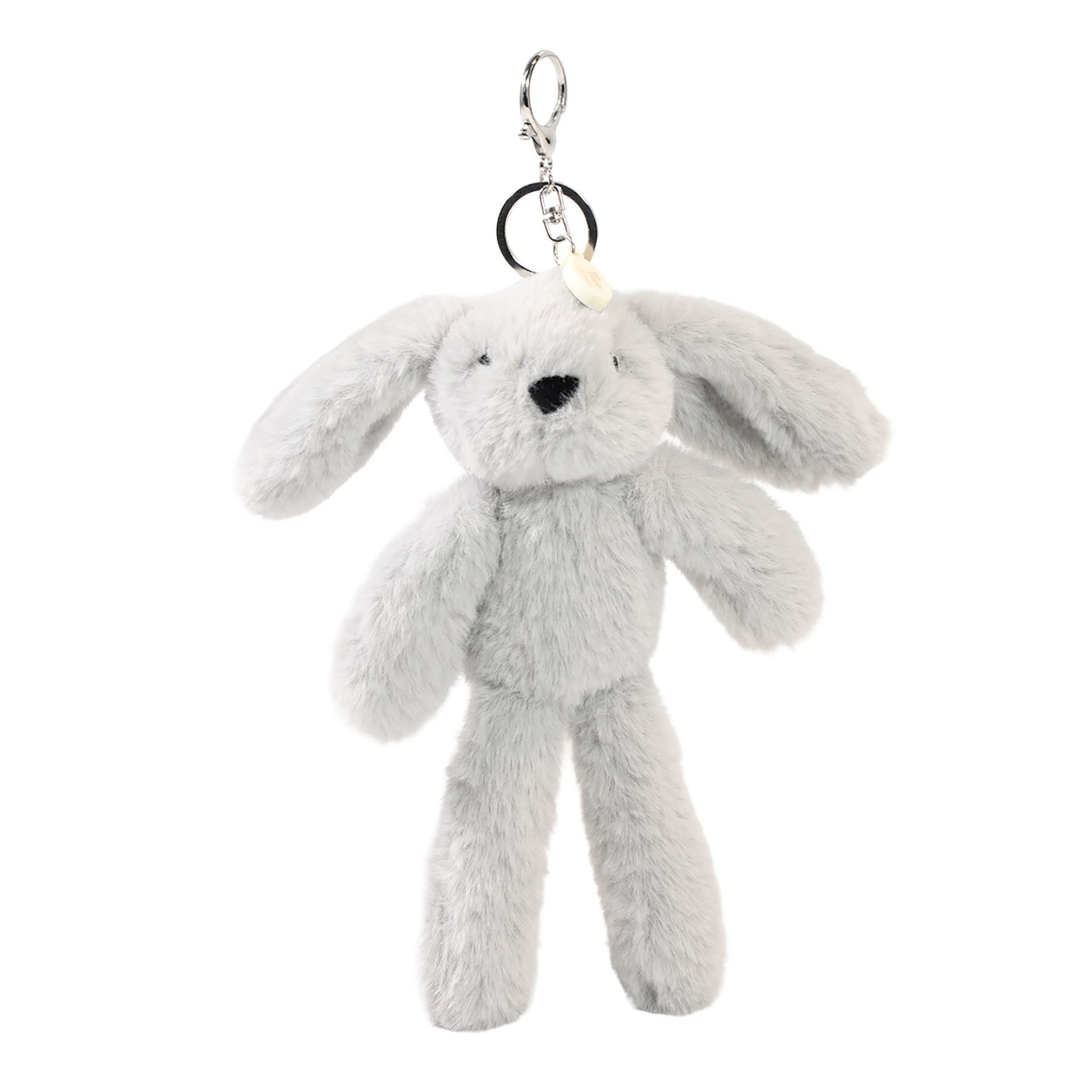 Theo The Plush Grey Bunny Keyring