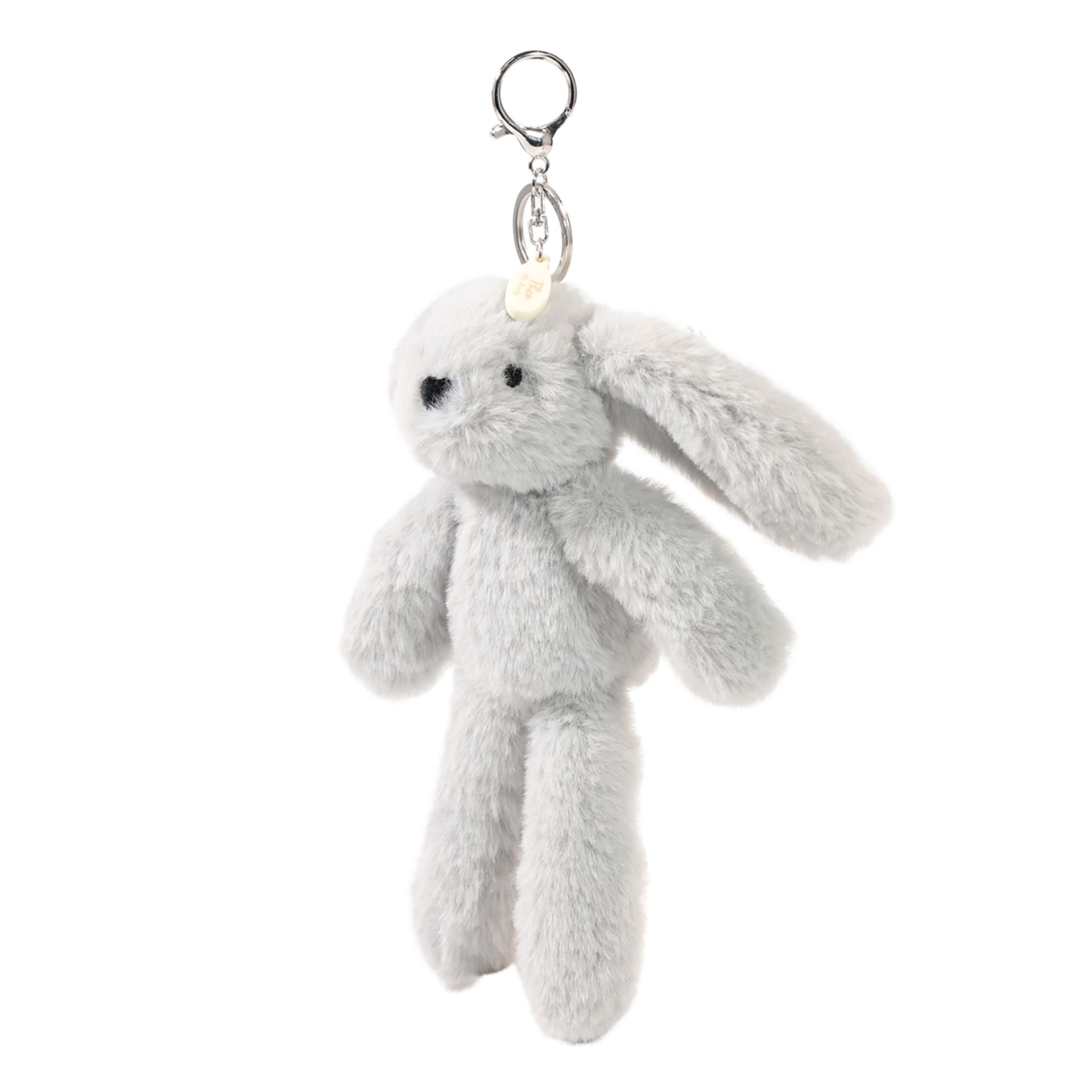 Theo The Plush Grey Bunny Keyring