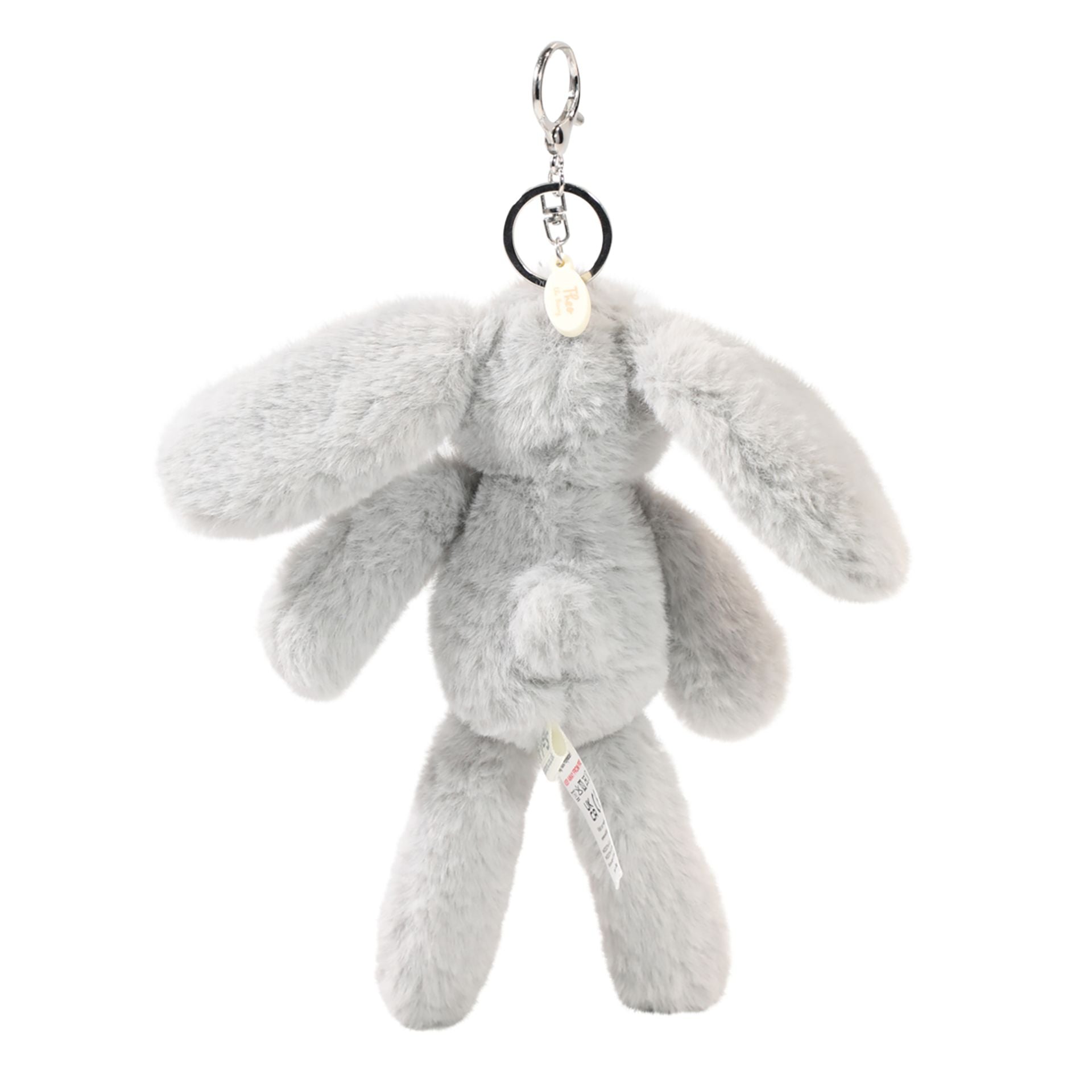 Theo The Plush Grey Bunny Keyring