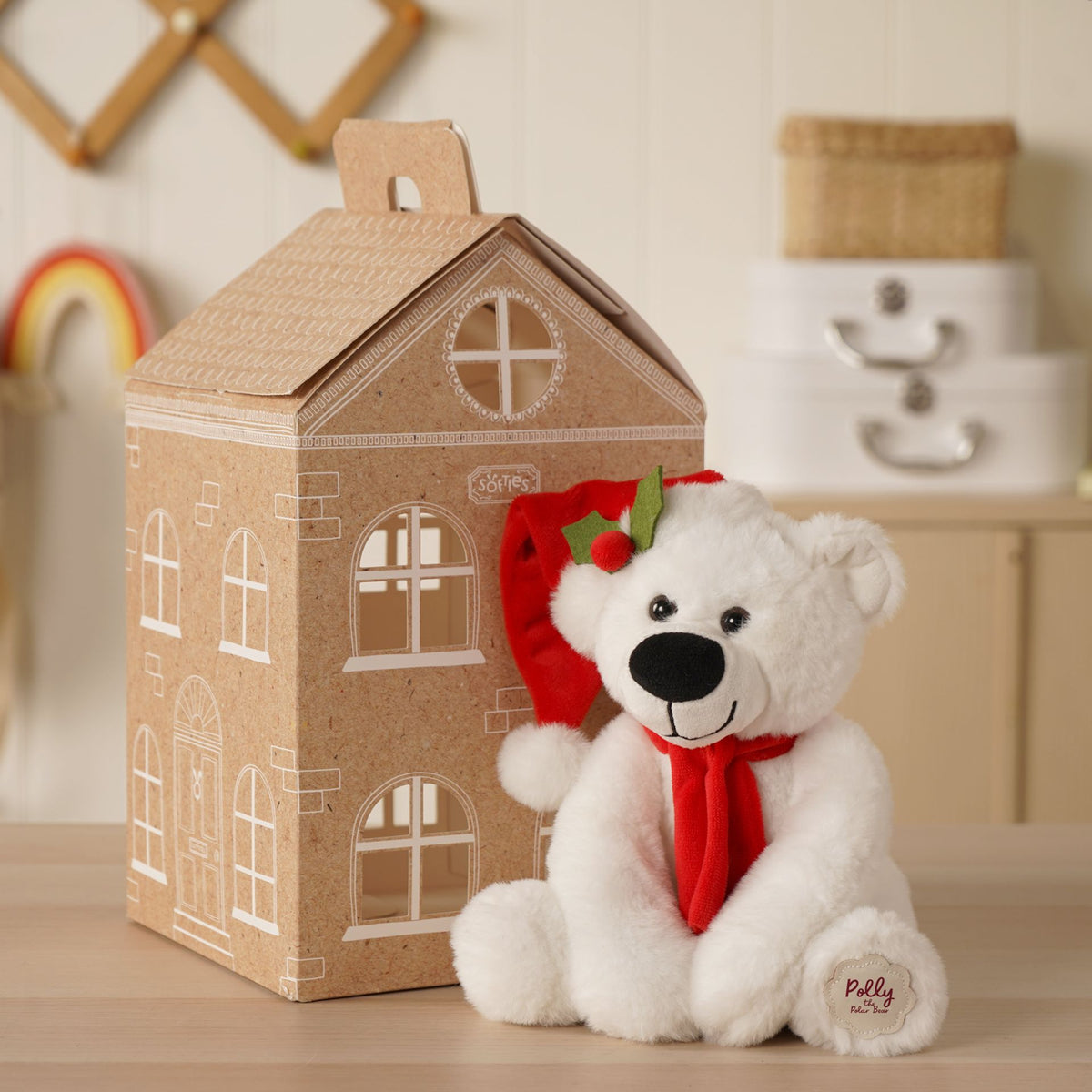 Polly The Plush Christmas Polar Bear 28cm