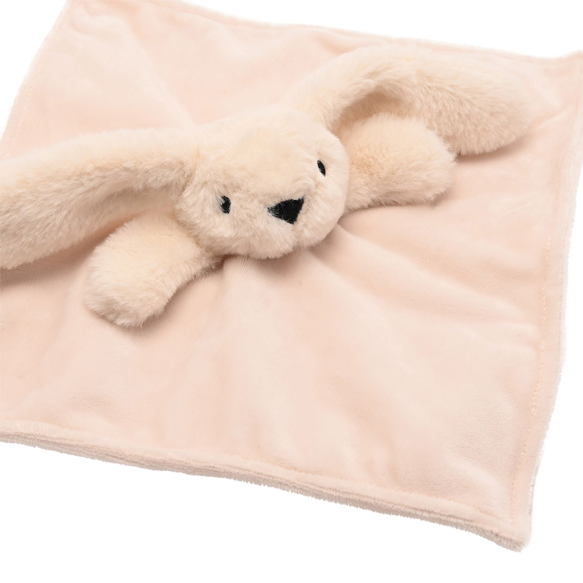 Softies Baby Comforter - Talia - White Two Side Short Plush 27cm x 27cm