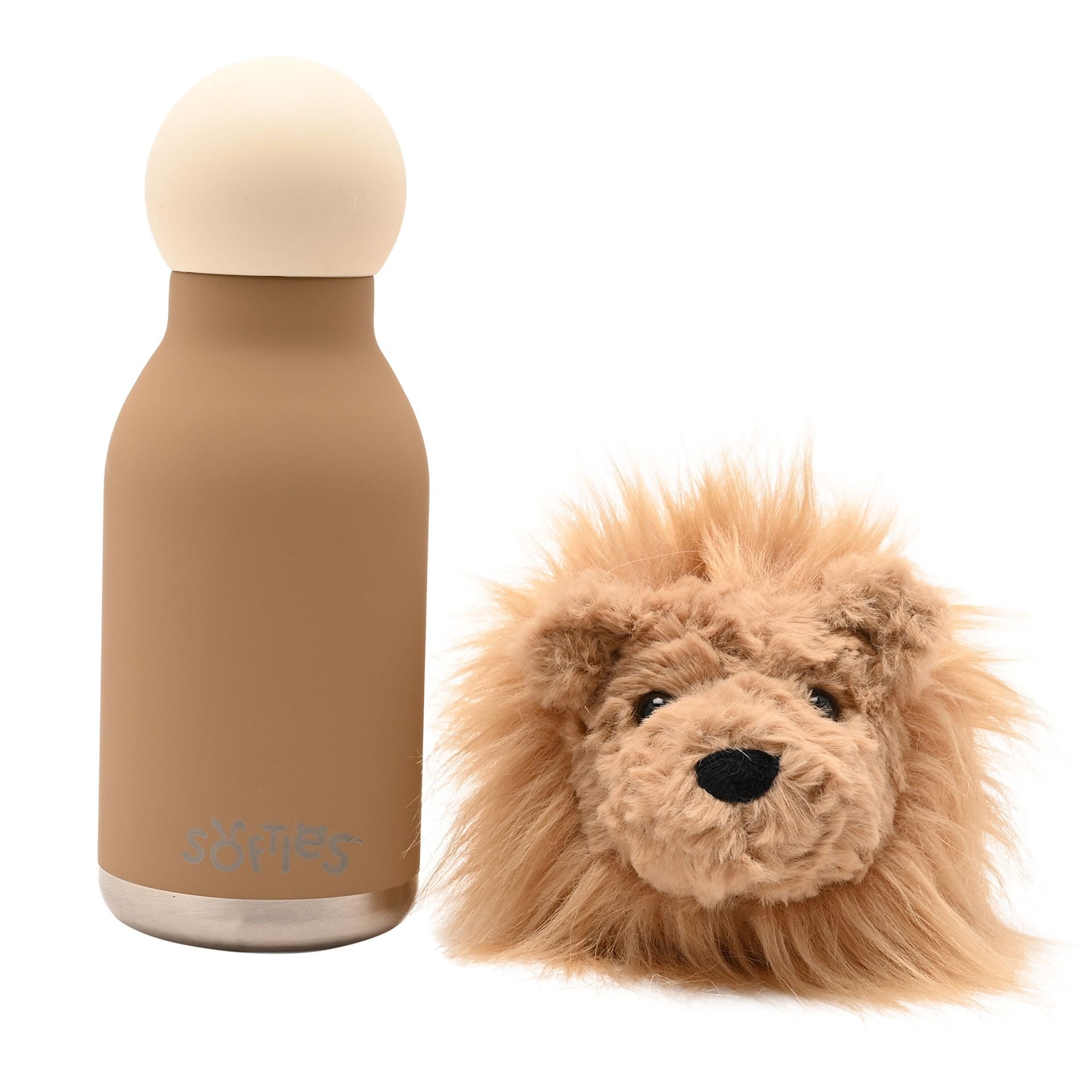 Leo The Plush Lion Light Brown Stainless Steel Water Bottle 23cm / 500ml