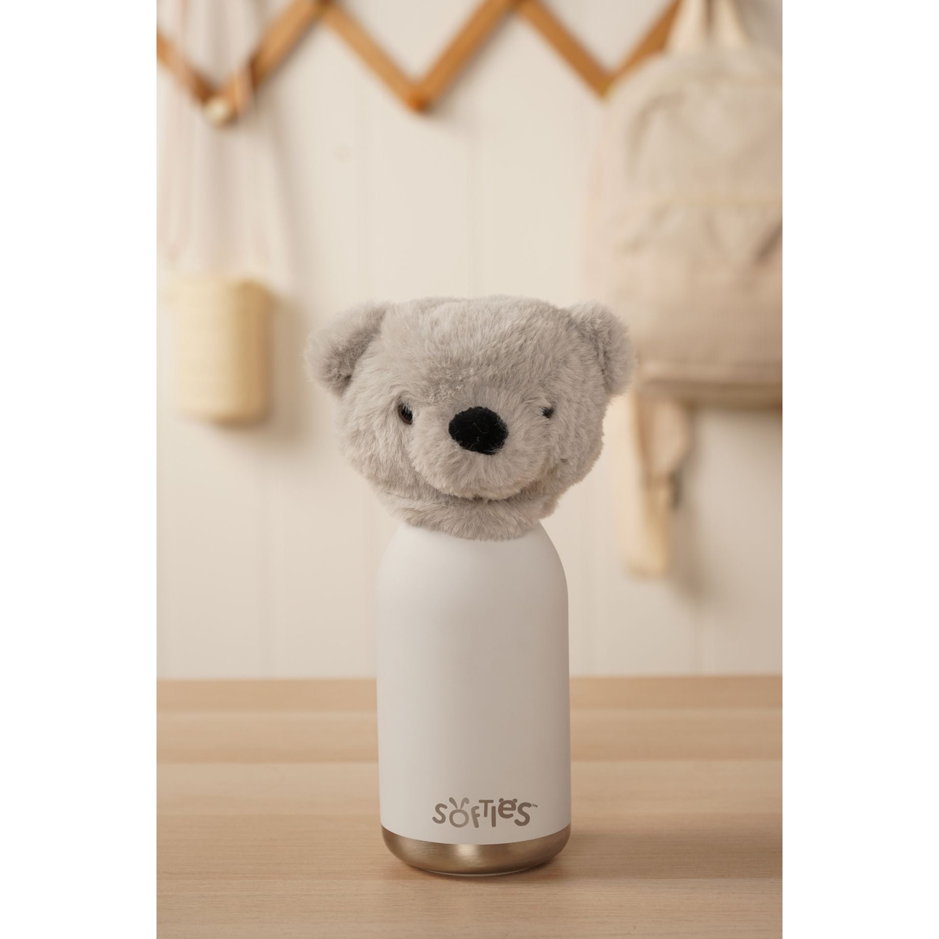 Ste The Plush Teddy Grey Stainless Steel Water Bottle 23cm / 500ml