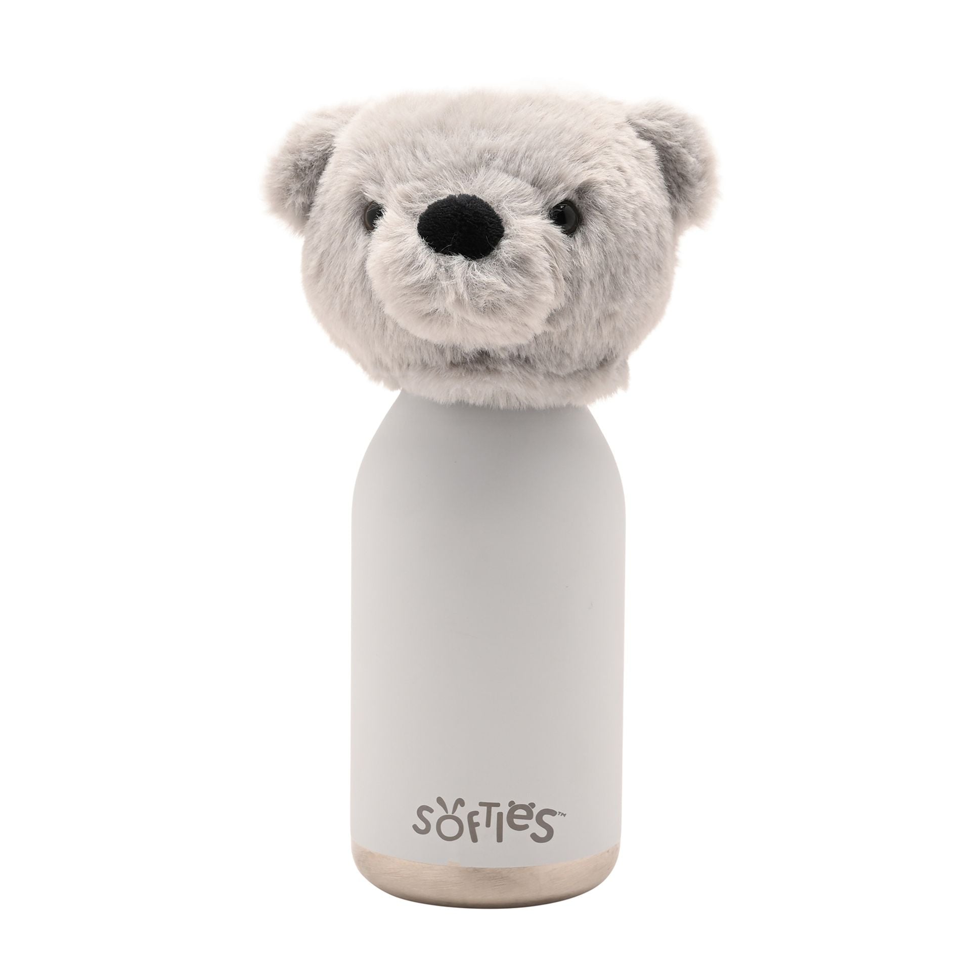 Ste The Plush Teddy Grey Stainless Steel Water Bottle 23cm / 500ml