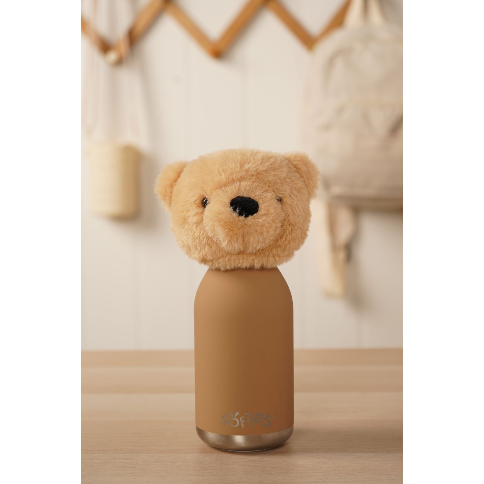 Hudson The Plush Teddy Light Brown Stainless Steel Water Bottle 23cm / 500ml