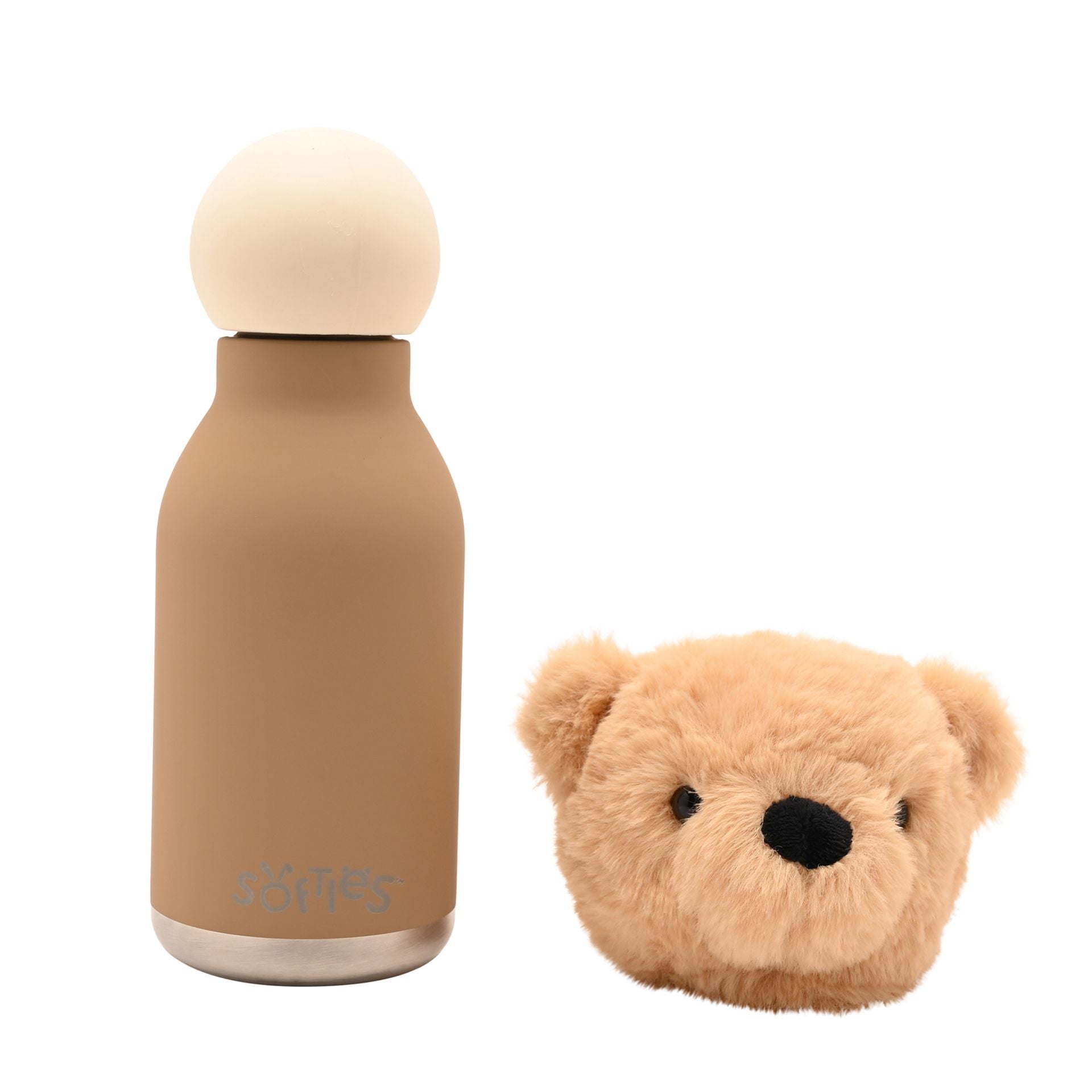 Hudson The Plush Teddy Light Brown Stainless Steel Water Bottle 23cm / 500ml