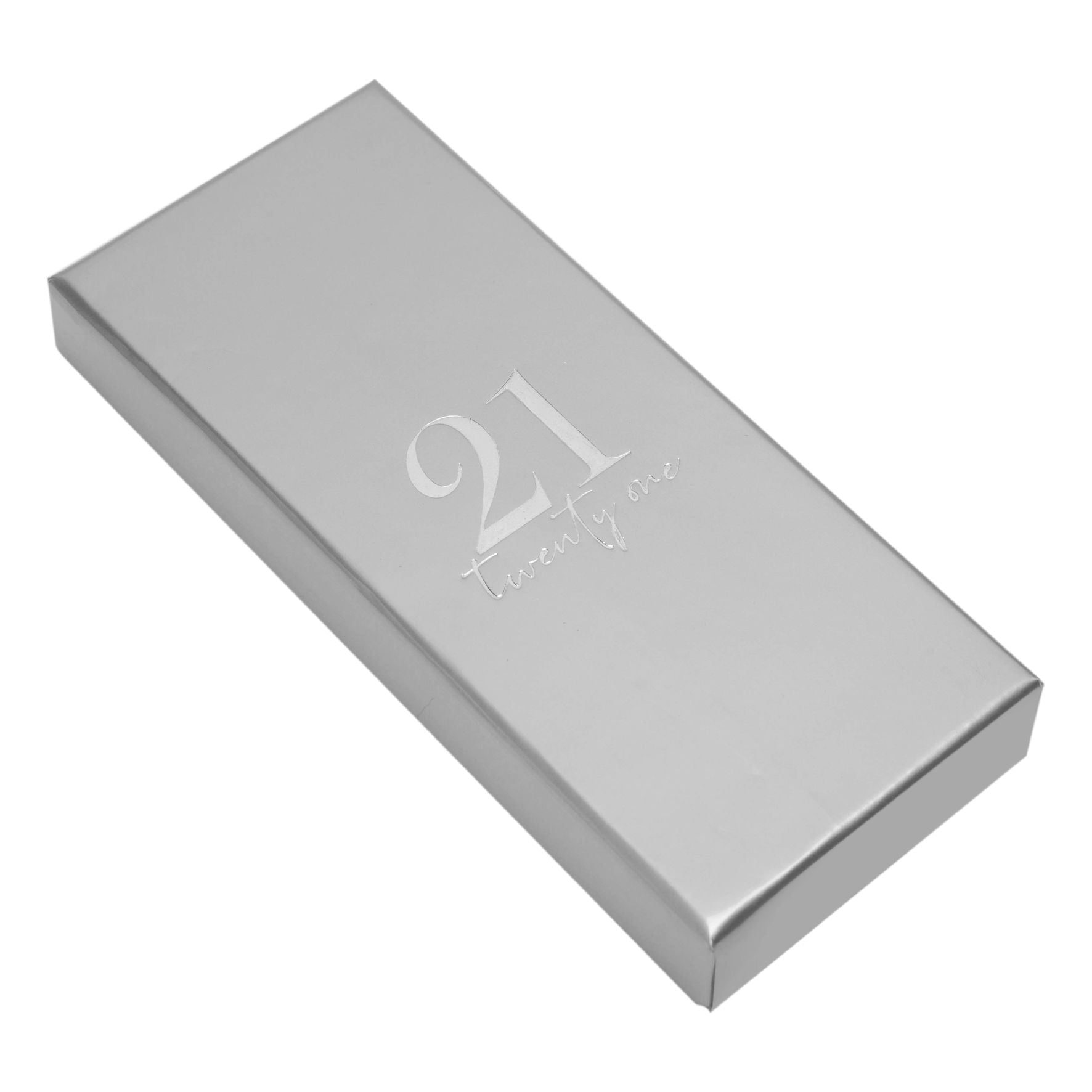 Milestones Silver Plated Birthday Key & Engraving Tag - 21