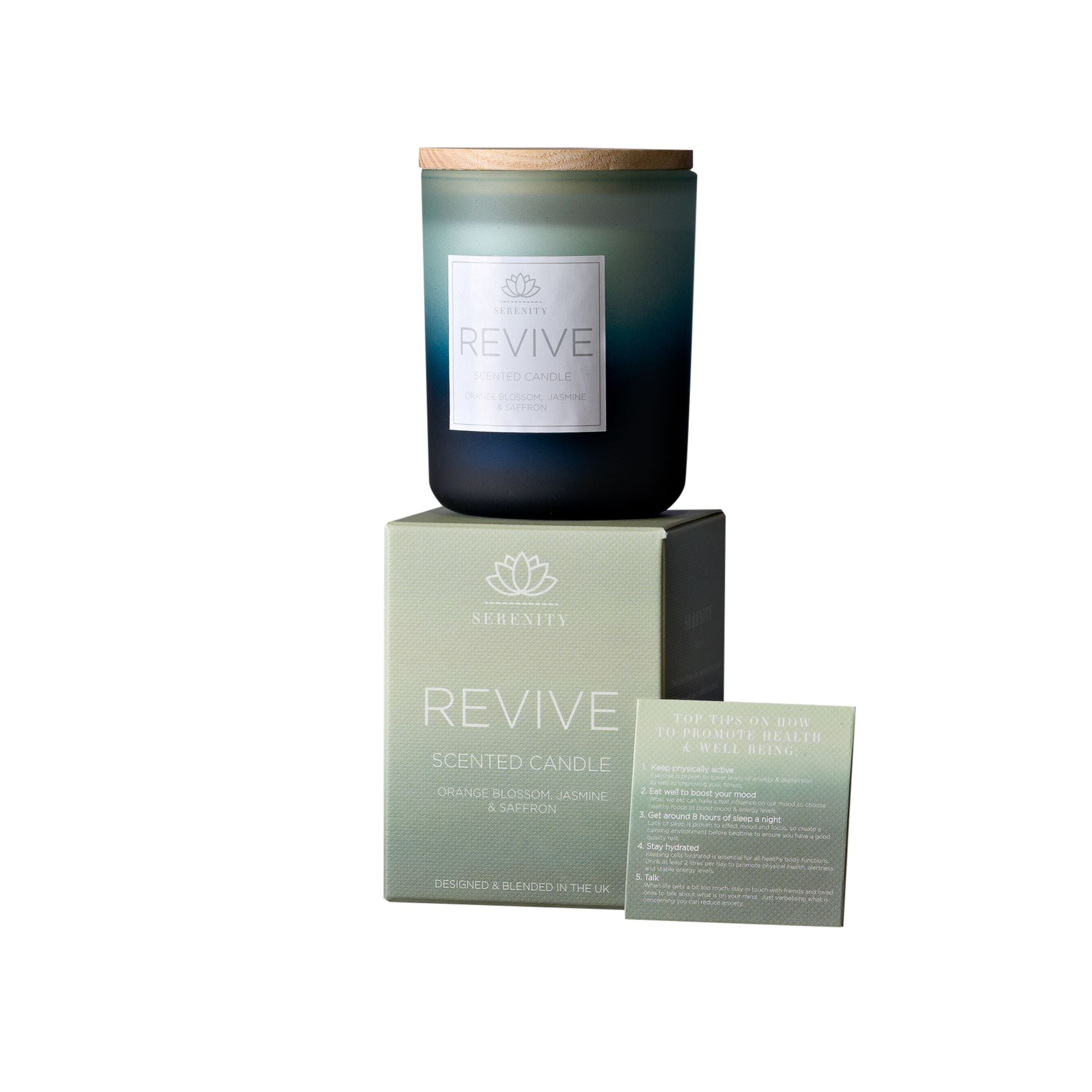 Serenity Revive Candle 120g Orange Blossom,Jasmine & Saffron