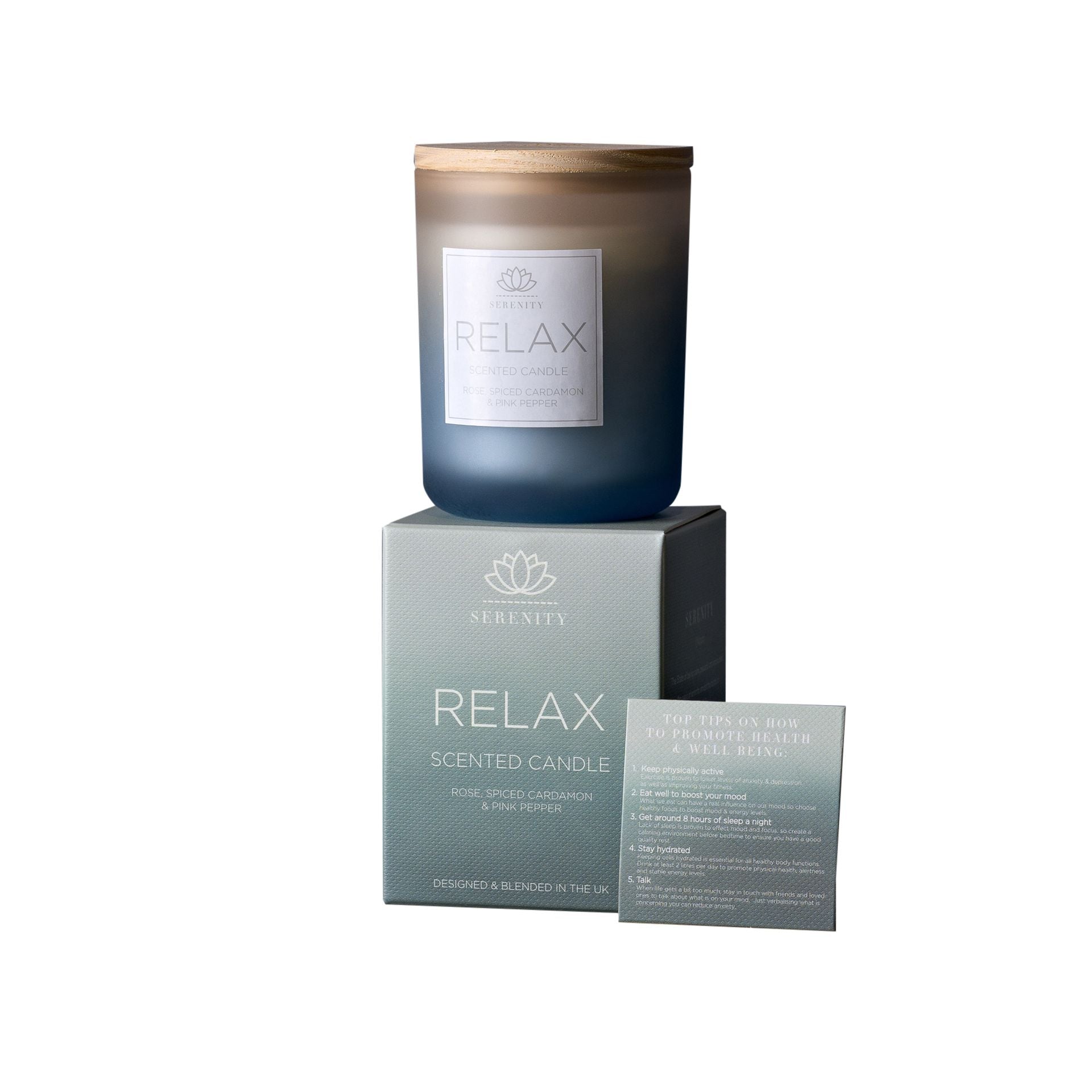 Serenity Relax Candle 120g Petitgrain, Rose & Sandalwood