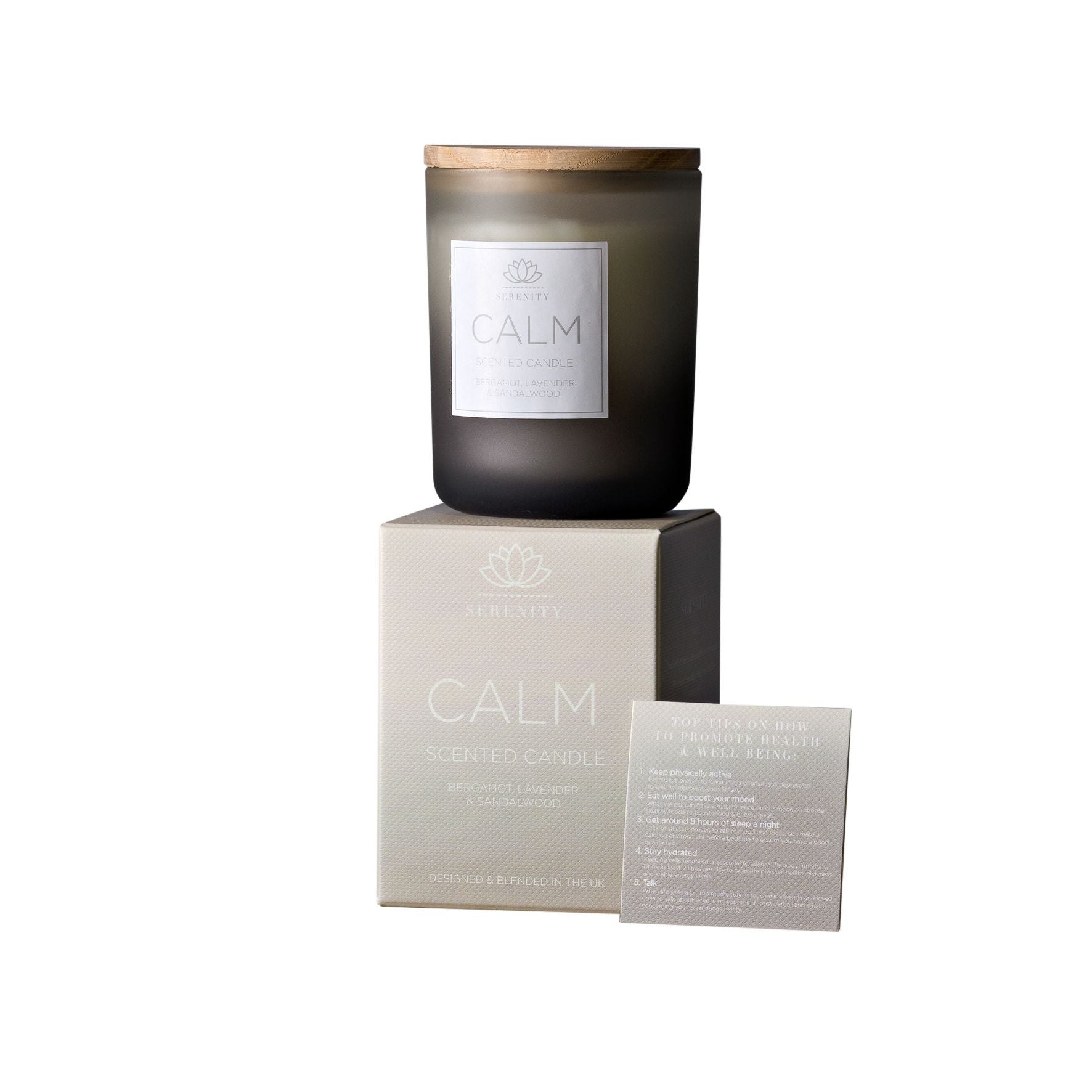 Serenity Calm Candle 120g Bergamot, Lavender & Sandlewood