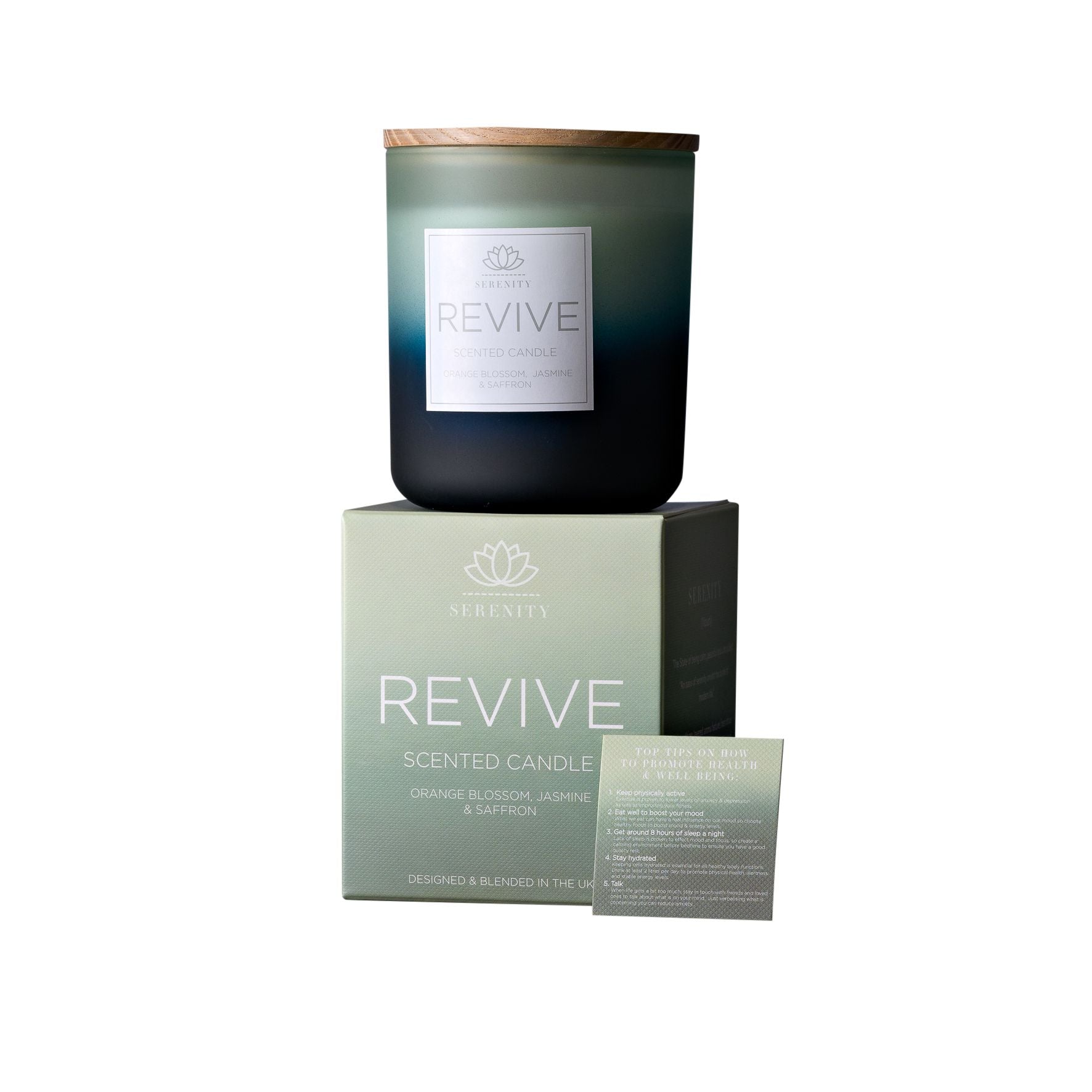 Serenity Revive Candle 270g Orange Blossom,Jasmine & Saffron