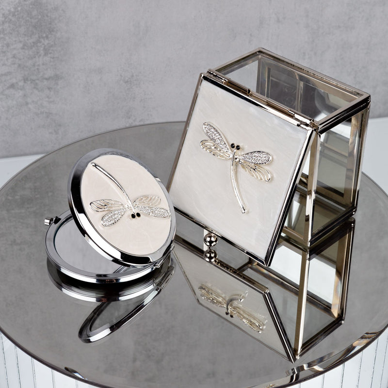 Sophia Dragonfly Trinket Box with Enamel Lid and Diamantes