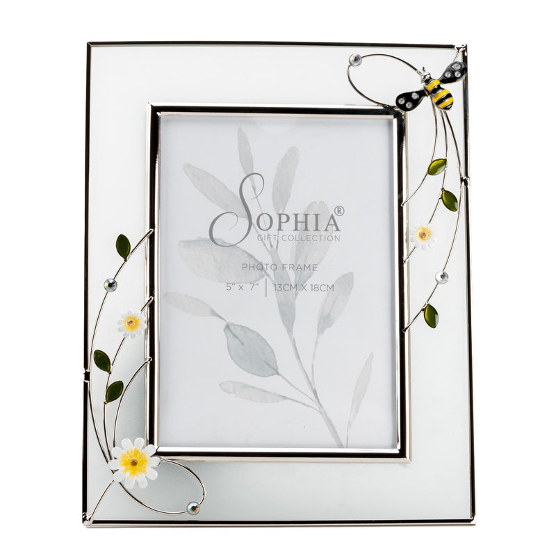 Sophia Classic Glass & Wire Bumble Bee Frame 5" x 7"