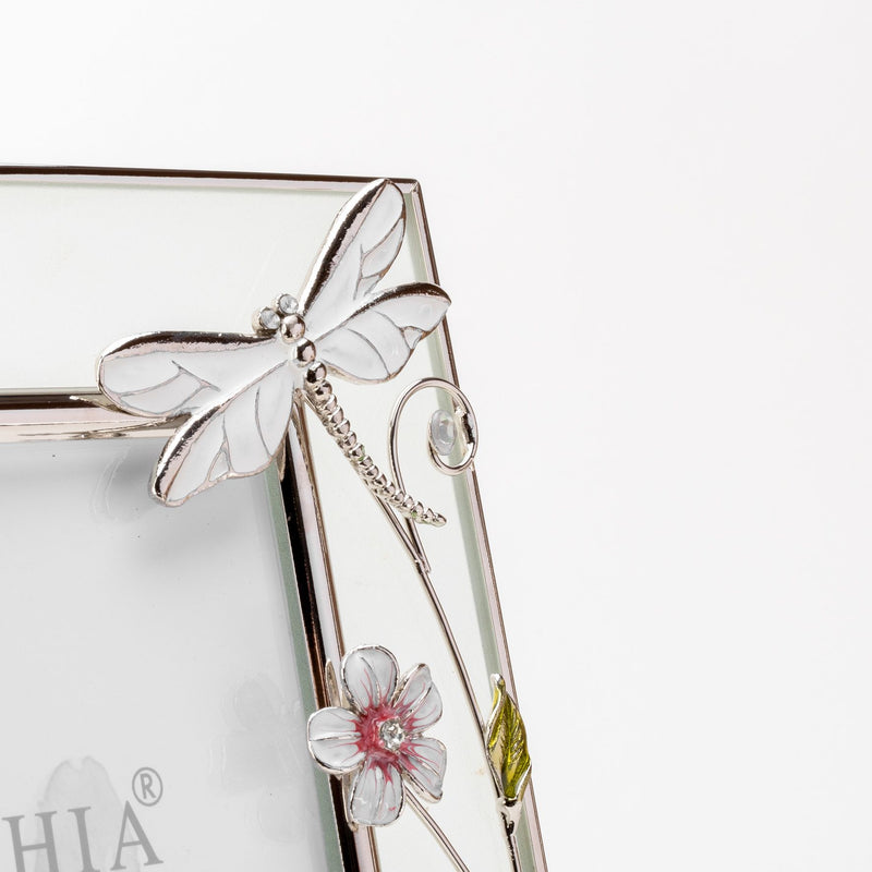 Sophia Classic Glass & Wire Dragonfly Frame 4" x 6"