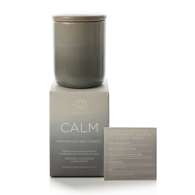 Serenity Calm Ceramic Candle 120g Bergamot Lavender