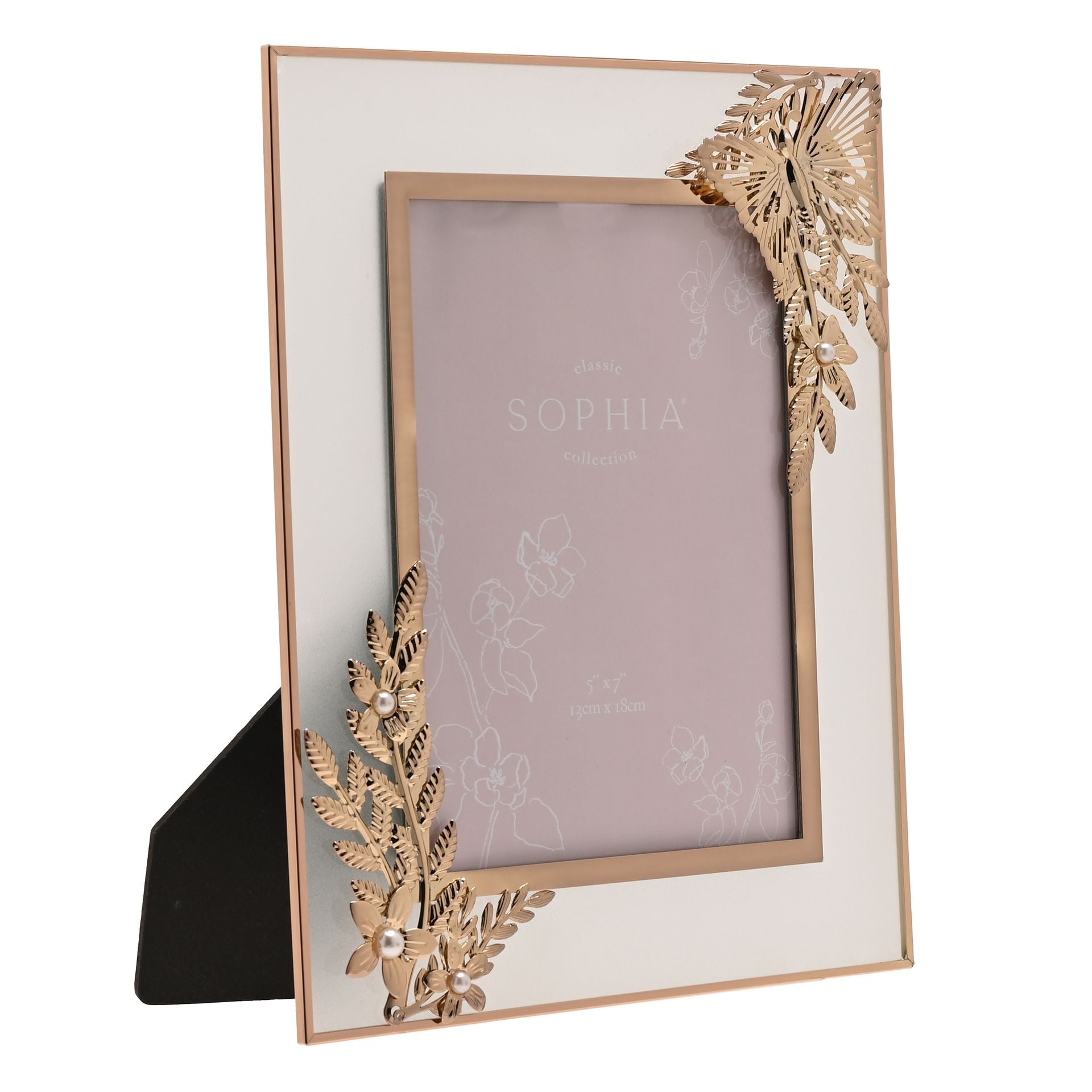 Sophia Classic Gold Butterfly Photo Frame 5" x 7"