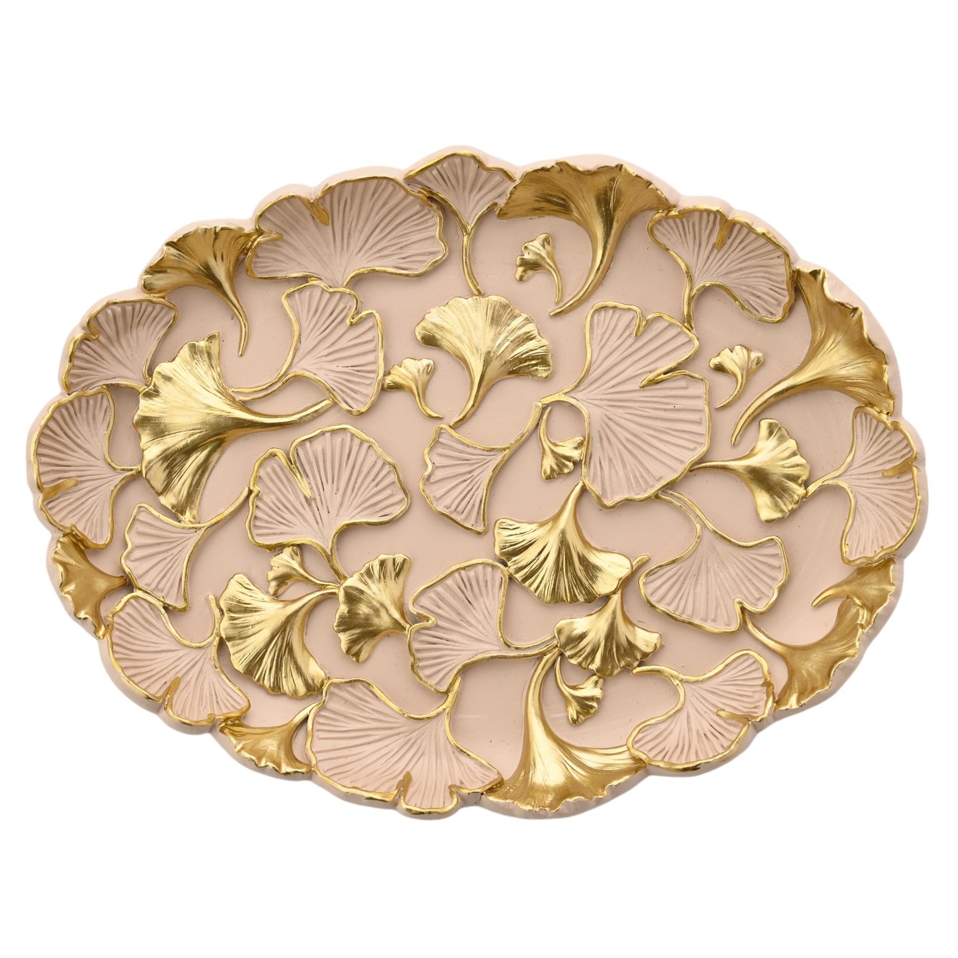 Sophia Classic Ginkgo Blush Round Trinket Tray