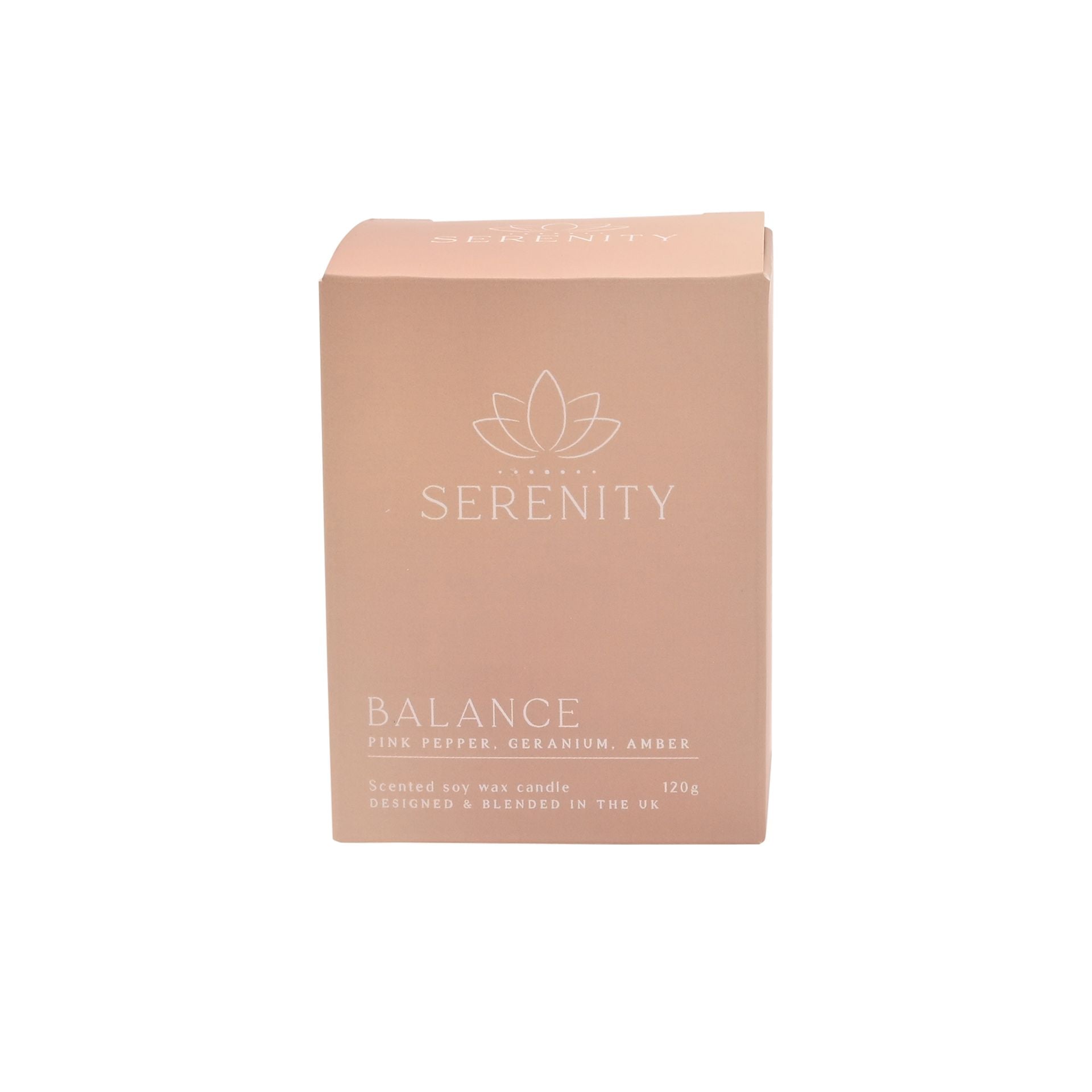 Serenity Balance Candle 120g Pink Pepper, Geranium & Amber