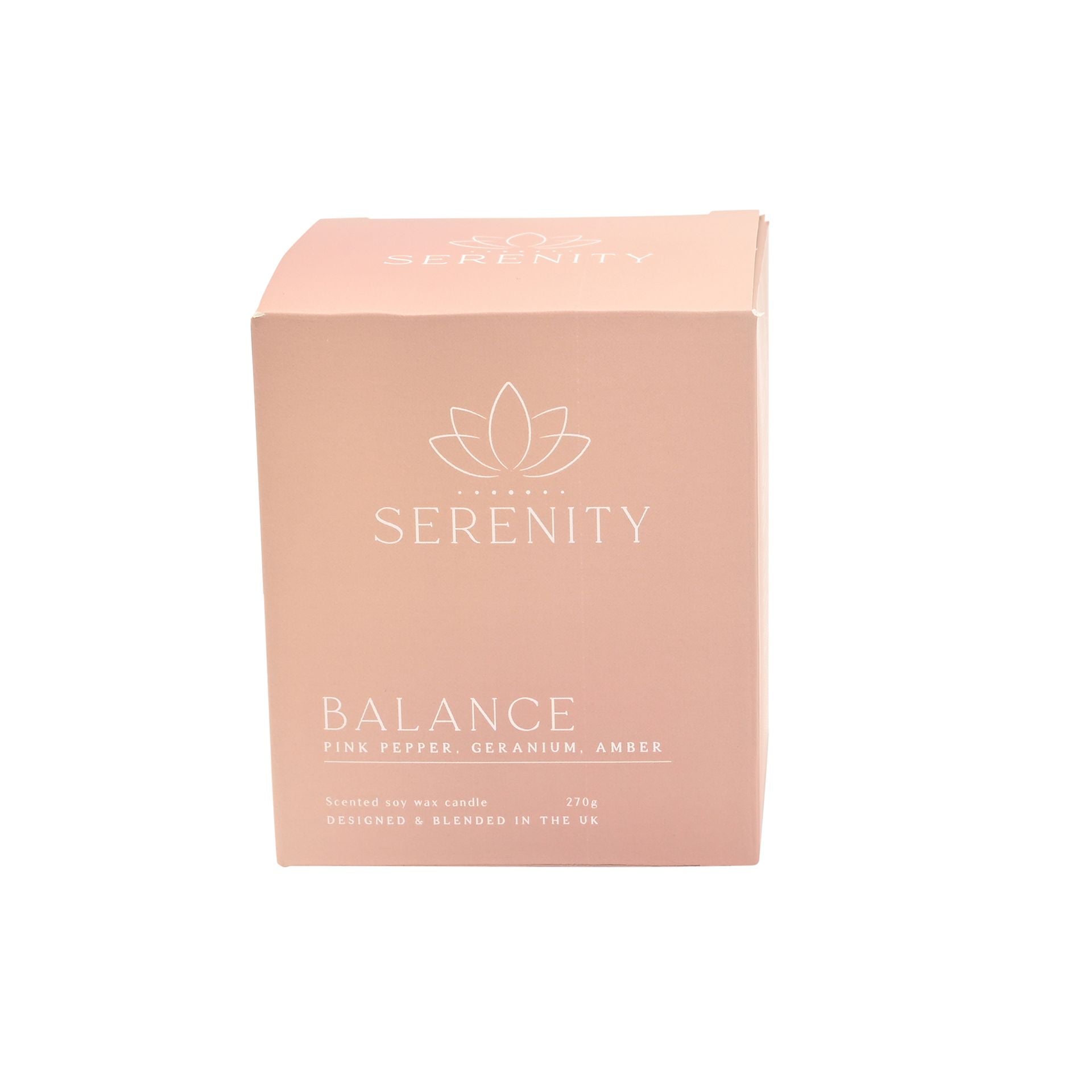 Serenity Balance Candle 270g Pink Pepper, Geranium & Amber