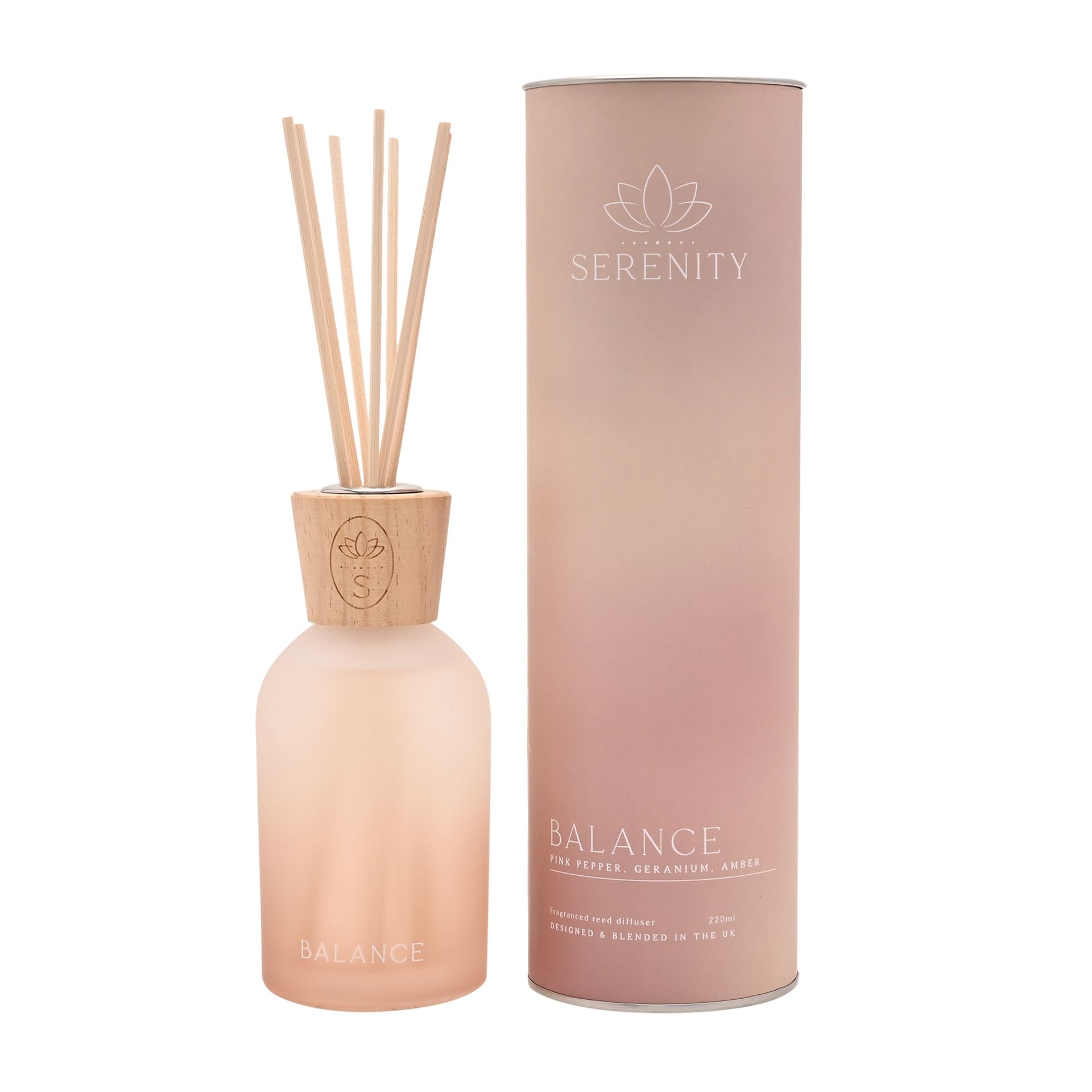 Serenity Balance Diffuser 220ml Pink Pepper, Geranium & Amber