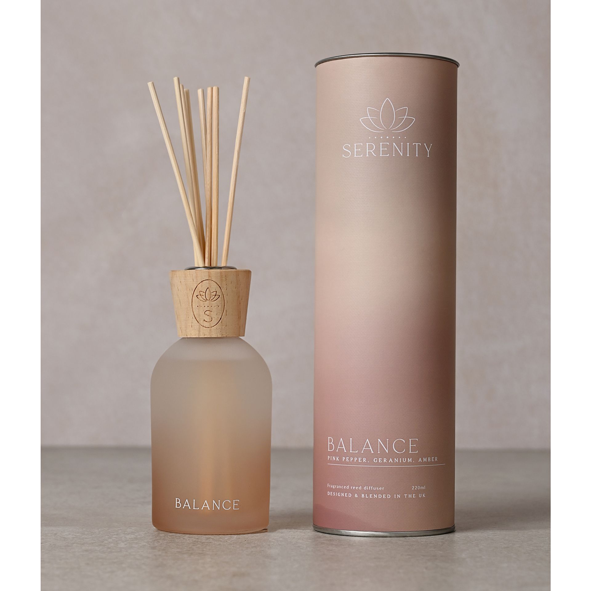 Serenity Balance Diffuser 220ml Pink Pepper, Geranium & Amber