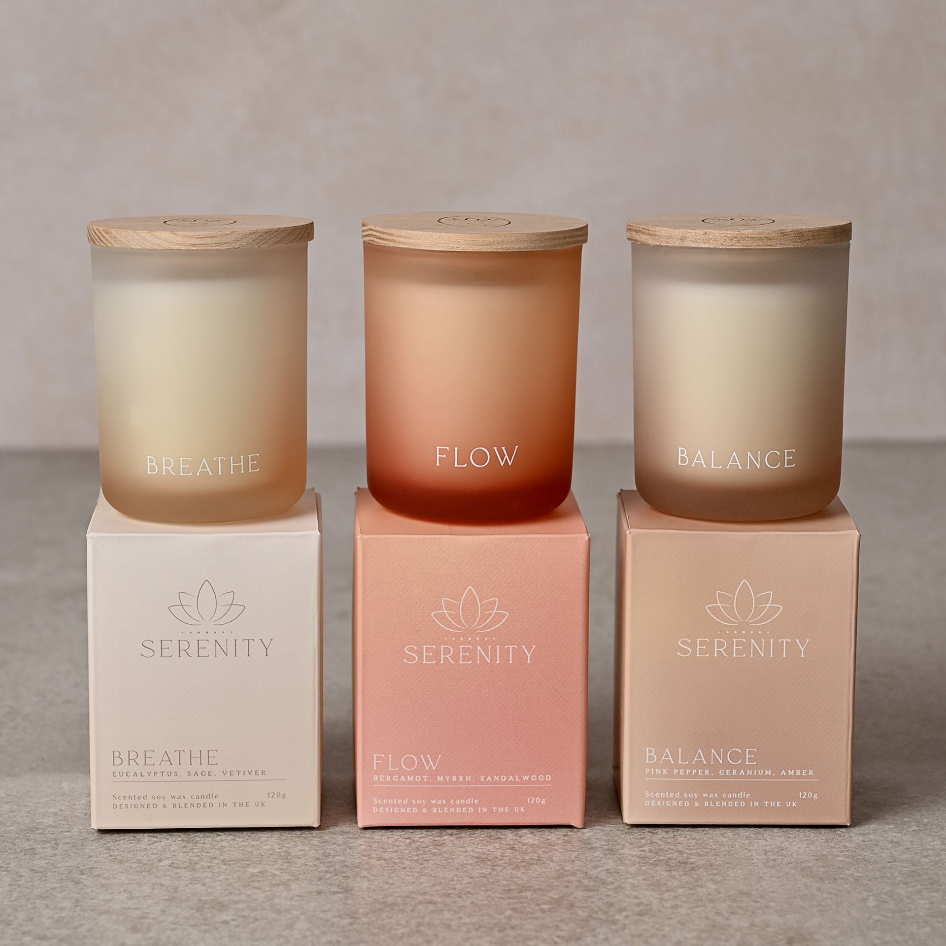 Serenity Flow Candle 120g Bergamot, Myrrh & Sandalwood