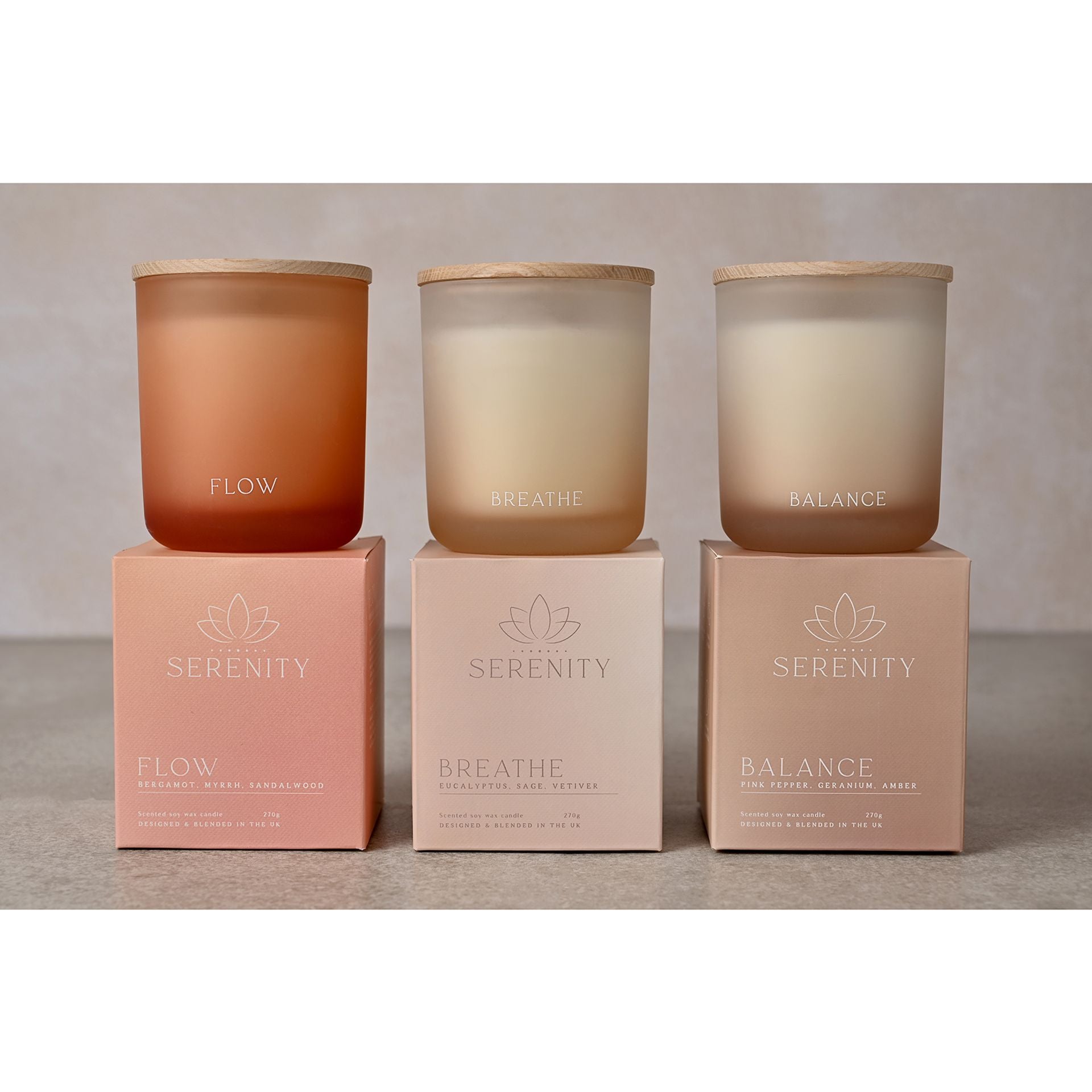 Serenity Flow Candle 270g Bergamot, Myrrh & Sandalwood