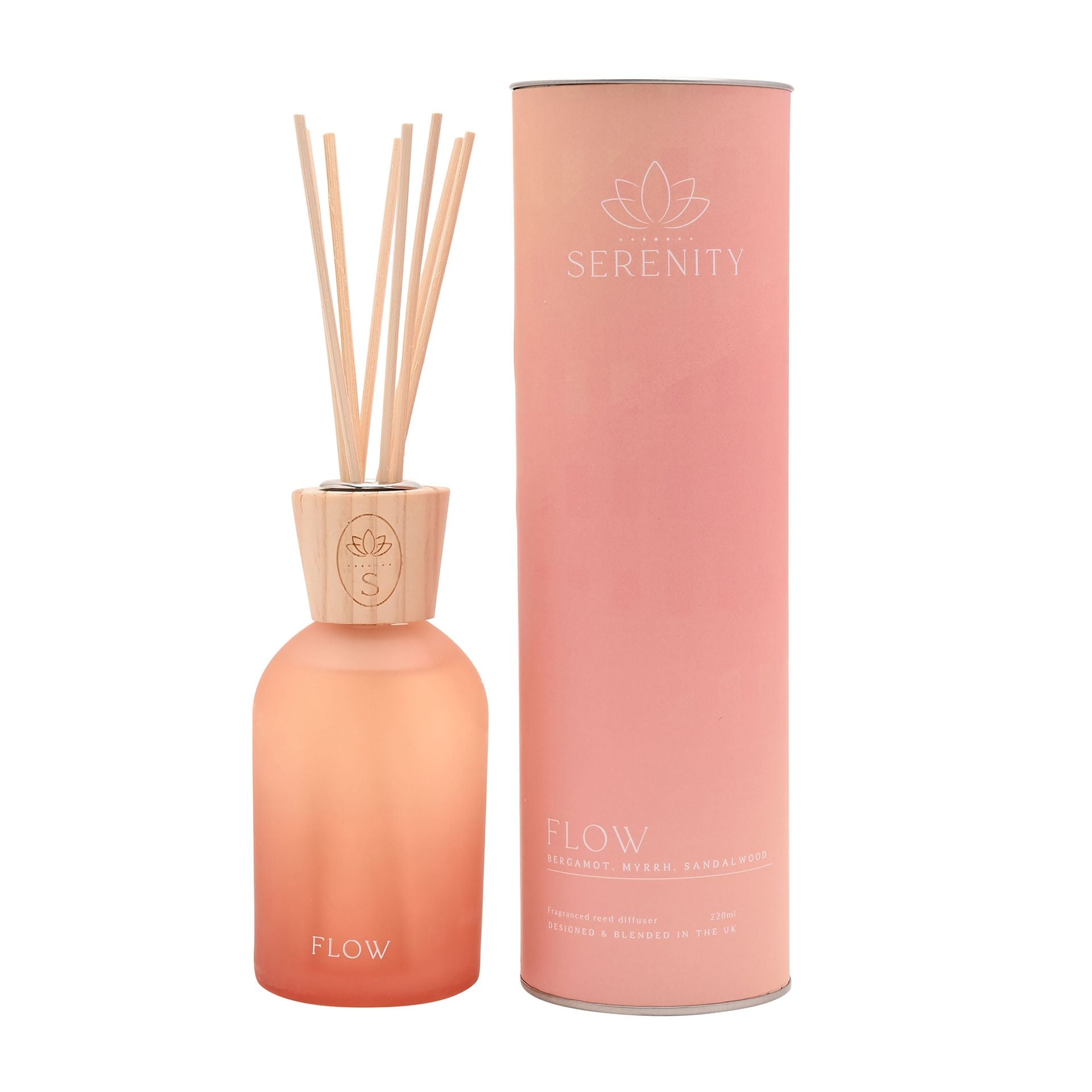 Serenity Flow Diffuser 220ml Bergamot, Myrrh & Sandalwood