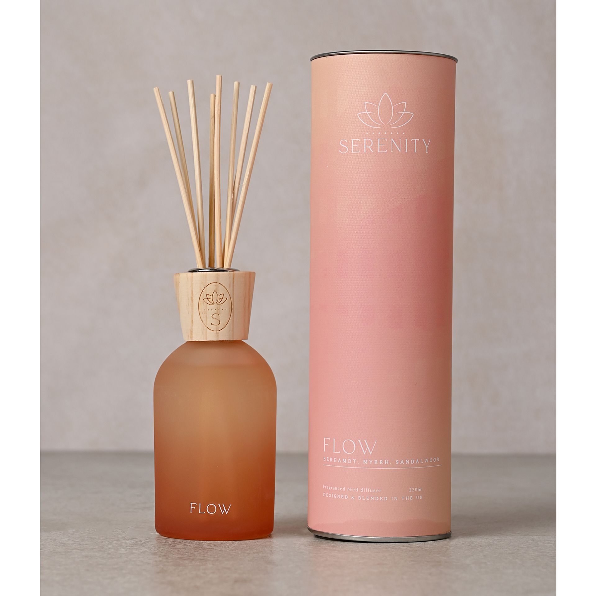Serenity Flow Diffuser 220ml Bergamot, Myrrh & Sandalwood