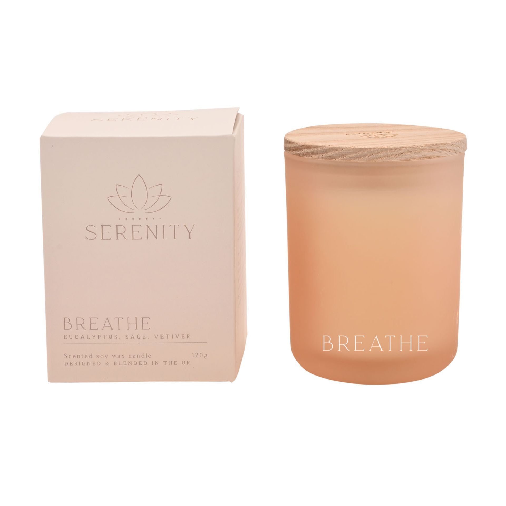 Serenity Breathe Candle 120g Eucalyptus, Sage & Vetiver