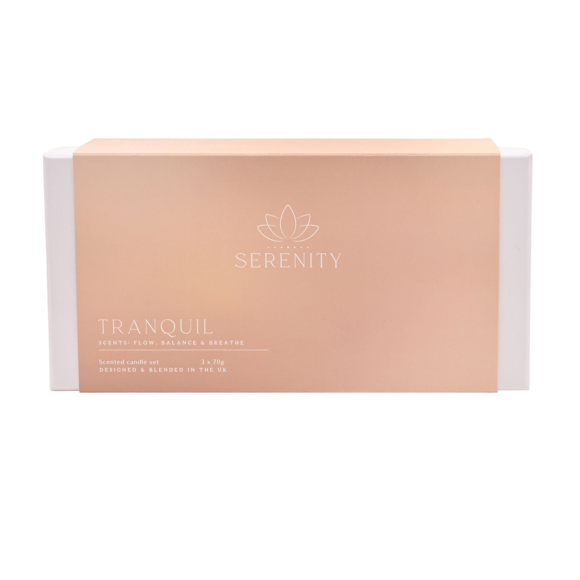 Serenity Tranquil Set of 3 Votive Candles - Flow, Balance & Breathe