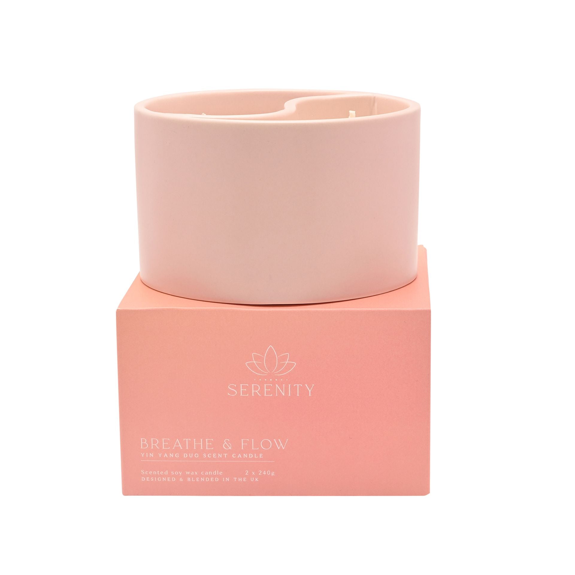 Serenity Yin Yan Breathe & Flow Ceramic Candle 650g