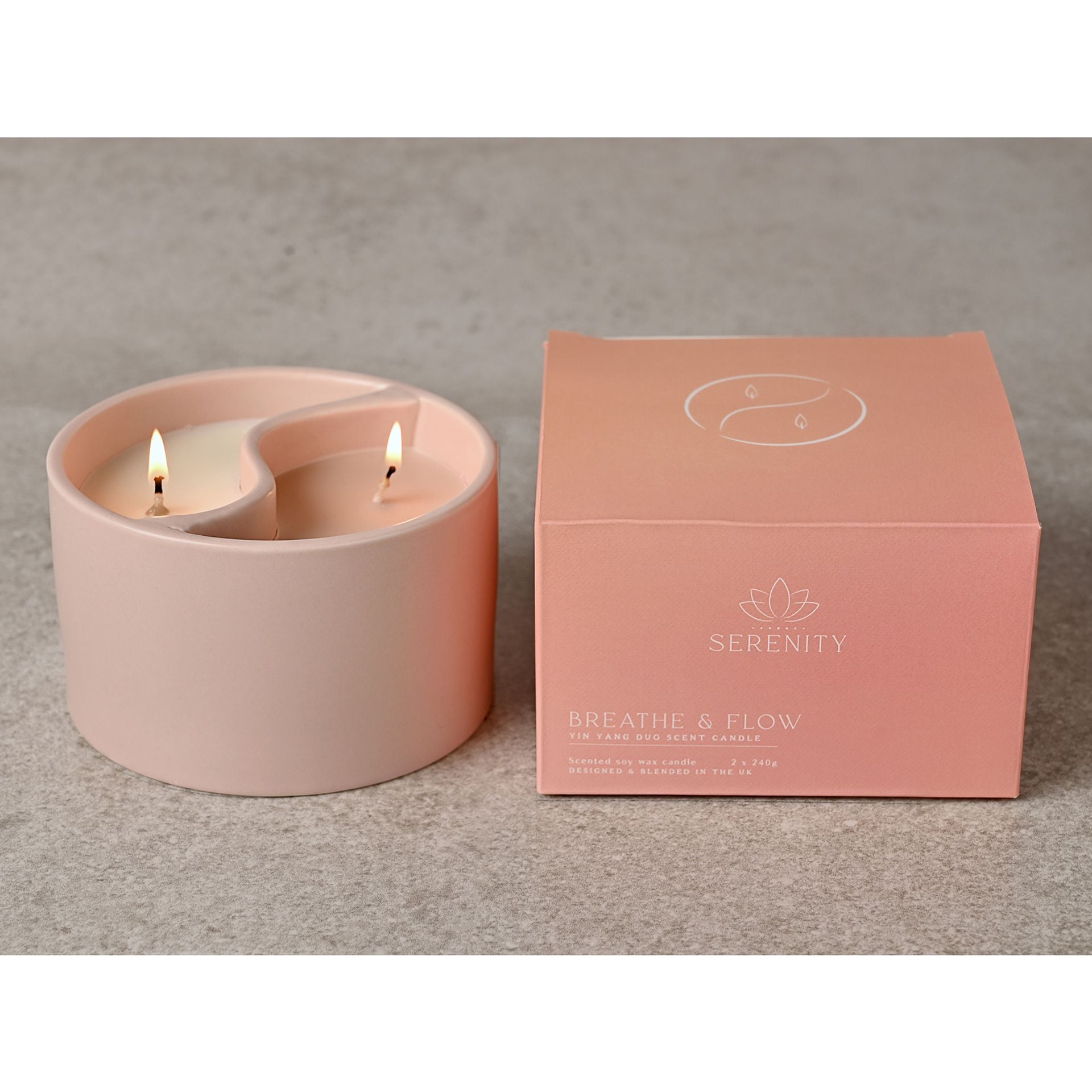Serenity Yin Yan Breathe & Flow Ceramic Candle 650g
