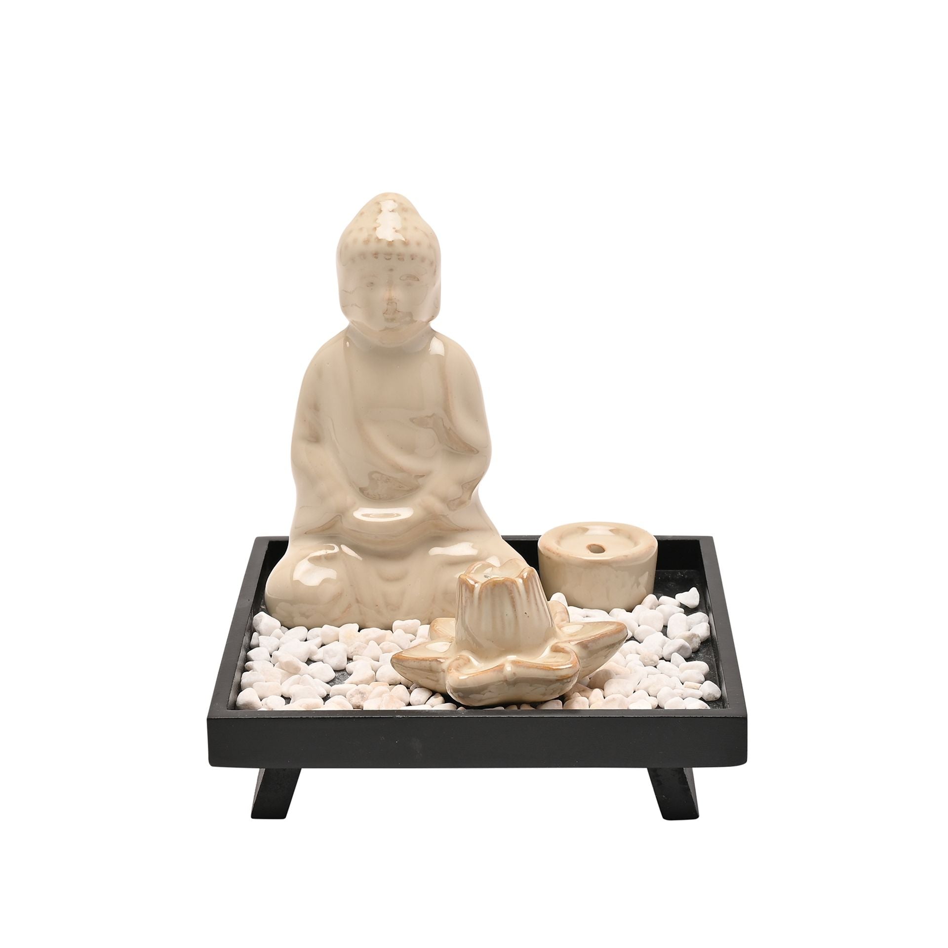 Serenity Alter Incense Burner Set - Cream