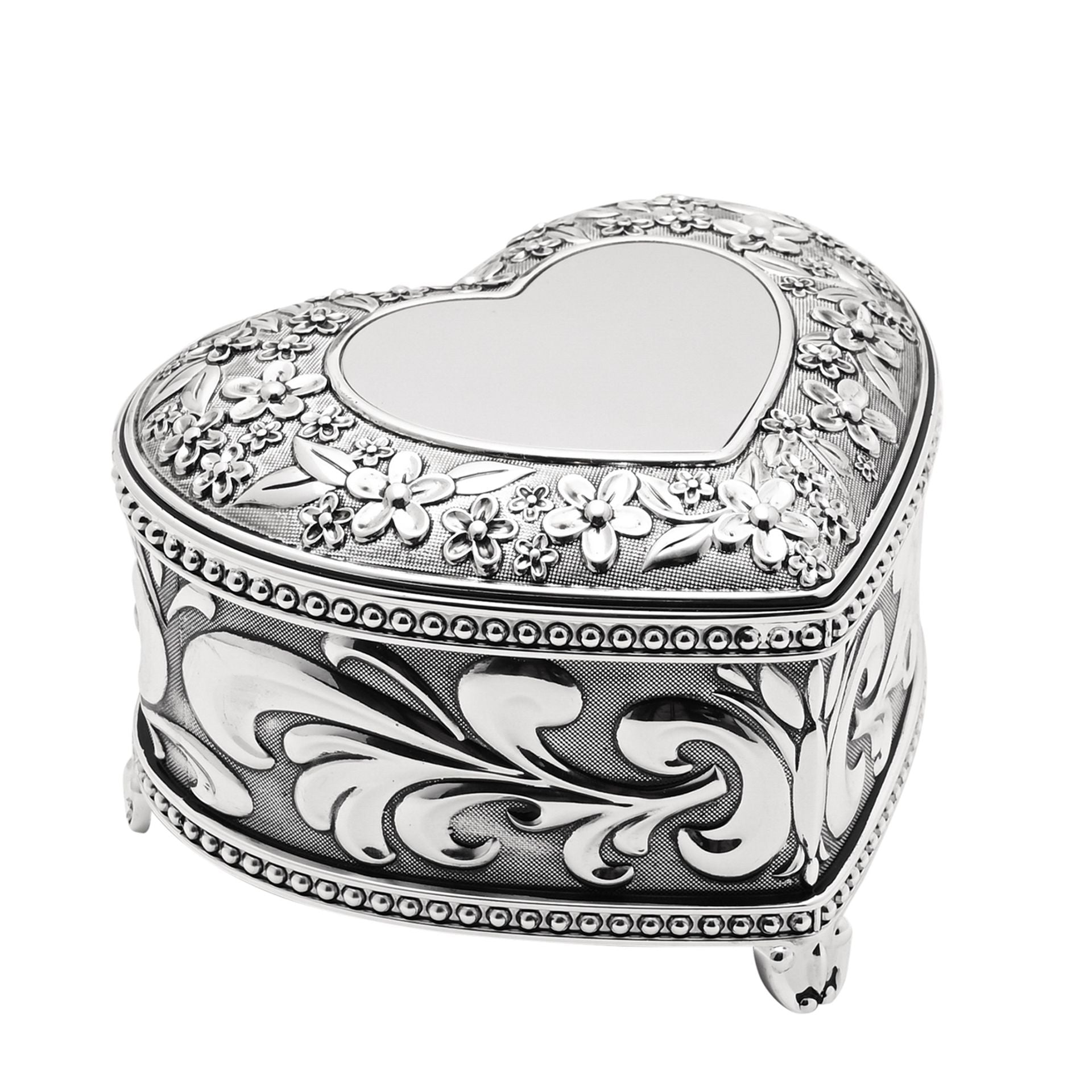 Sophia Classic Heart Musical Jewellery Box - Beautiful Dreamer Tune