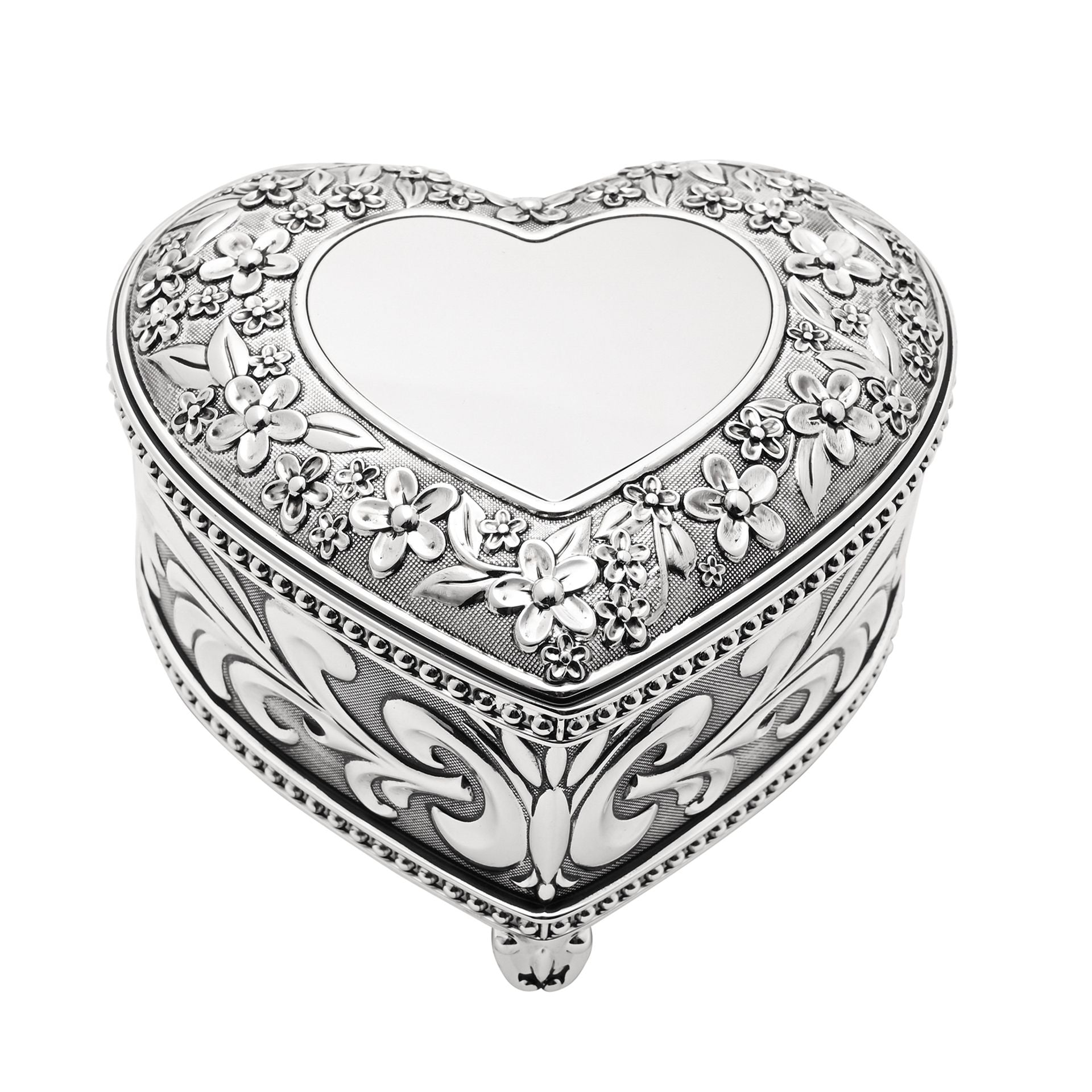 Sophia Classic Heart Musical Jewellery Box - Beautiful Dreamer Tune