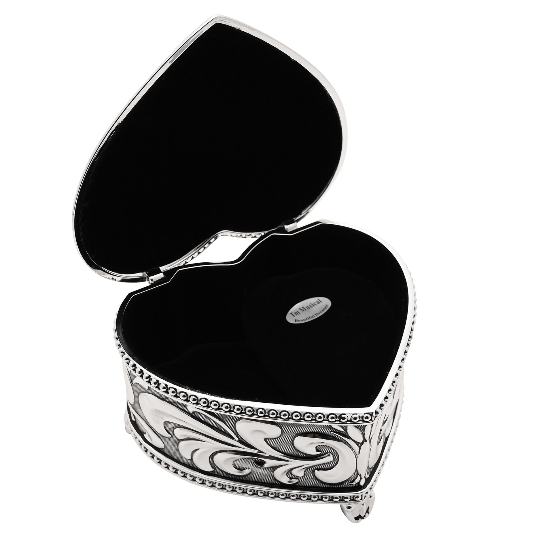 Sophia Classic Heart Musical Jewellery Box - Beautiful Dreamer Tune