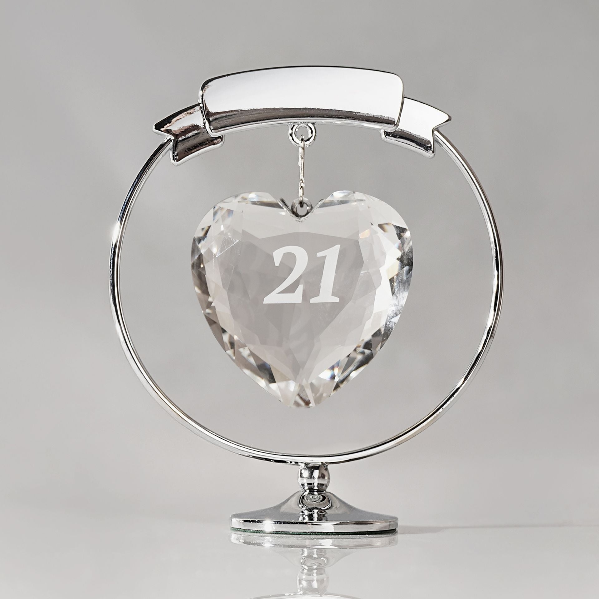 Crystocraft Freestand Crystal Heart  - 21