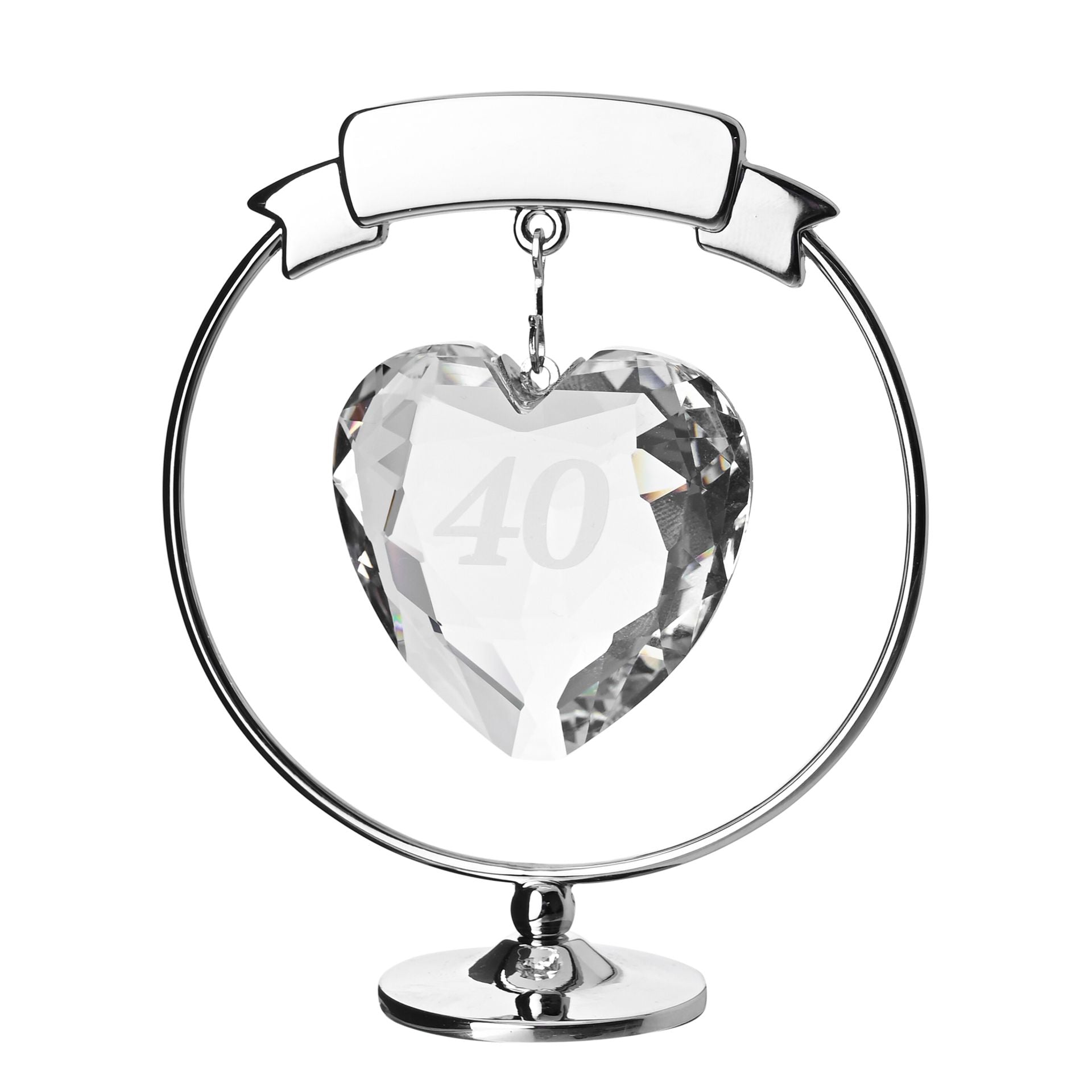 Crystocraft Freestand Crystal Heart  - 40