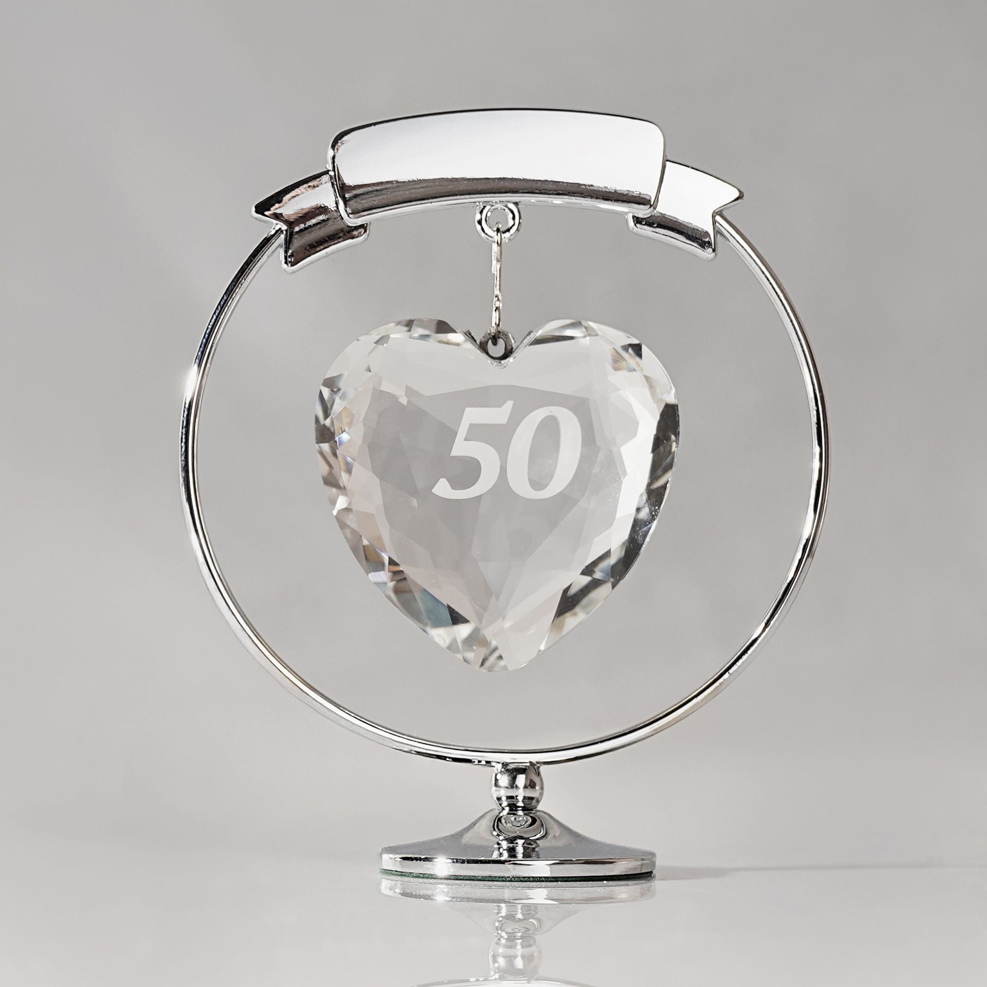 Crystocraft Freestand Crystal Heart  - 50