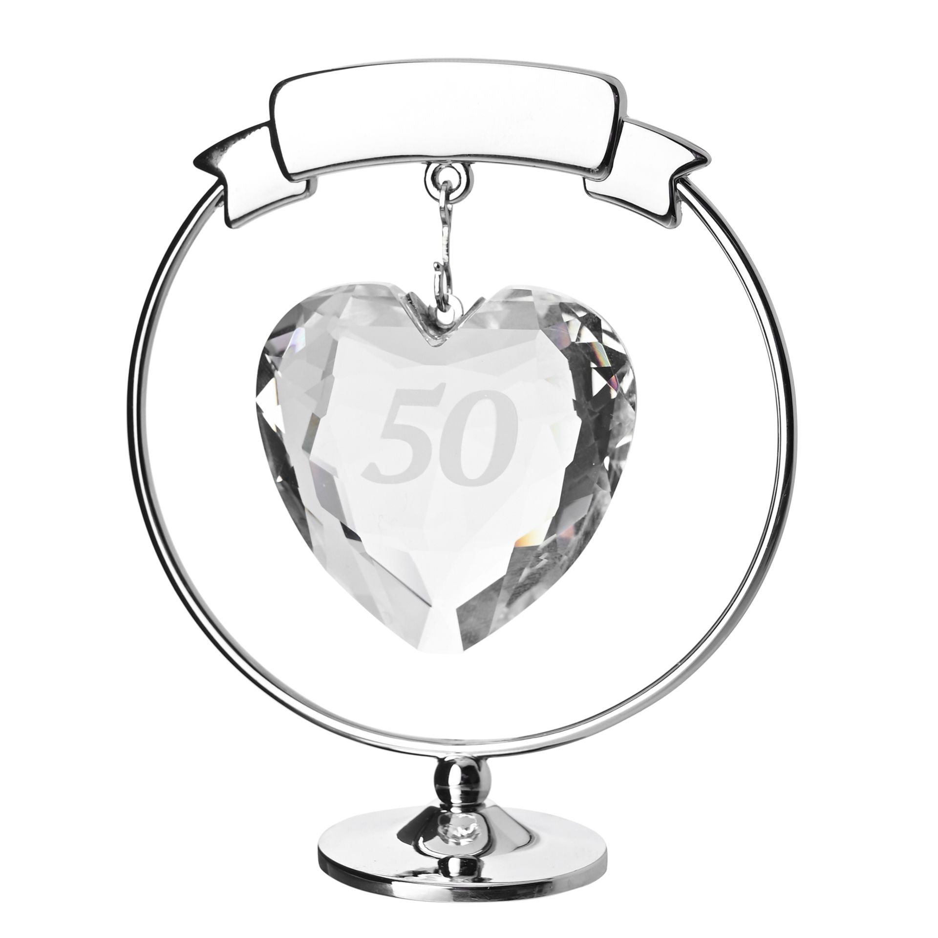 Crystocraft Freestand Crystal Heart  - 50