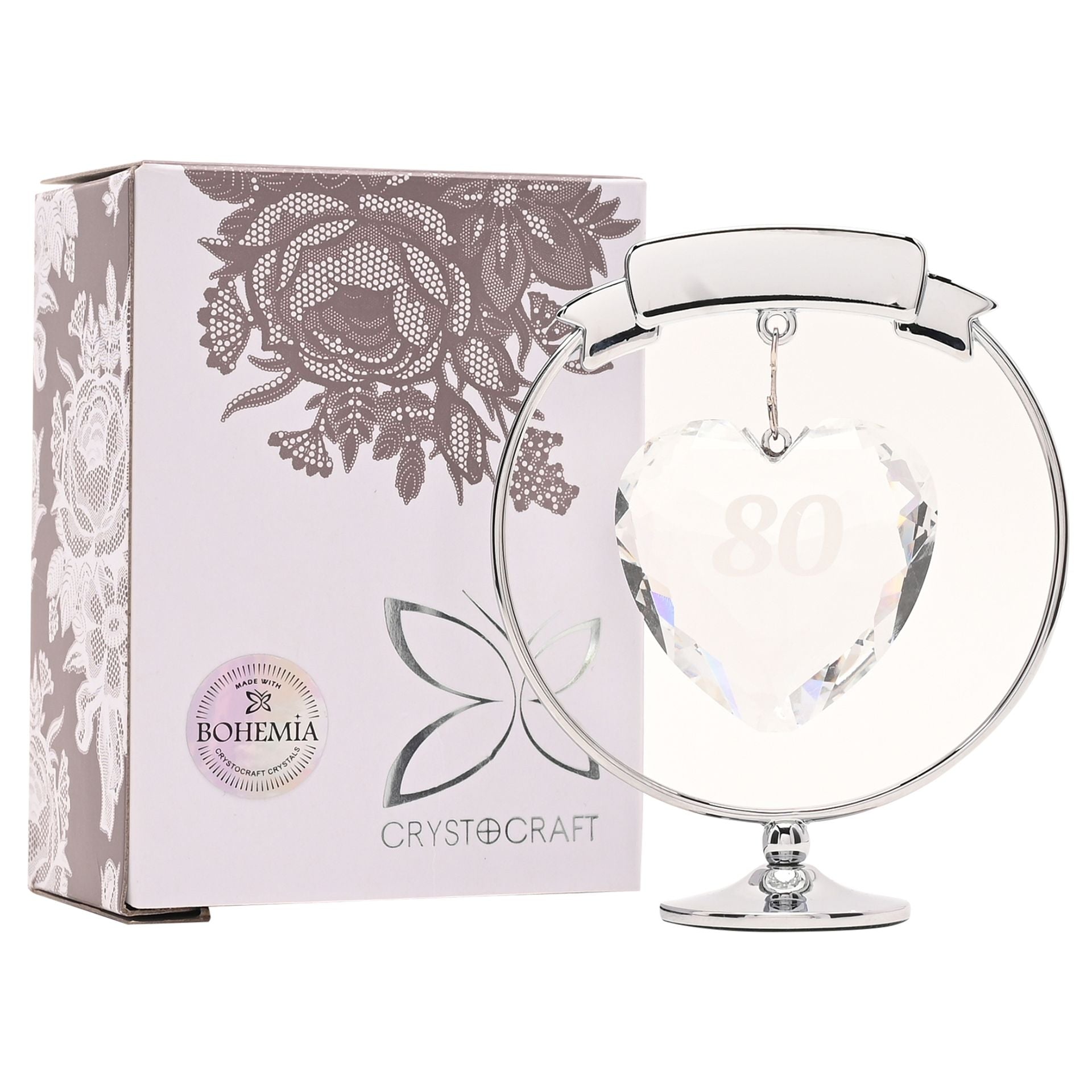 Crystocraft Freestand Crystal Heart  - 80