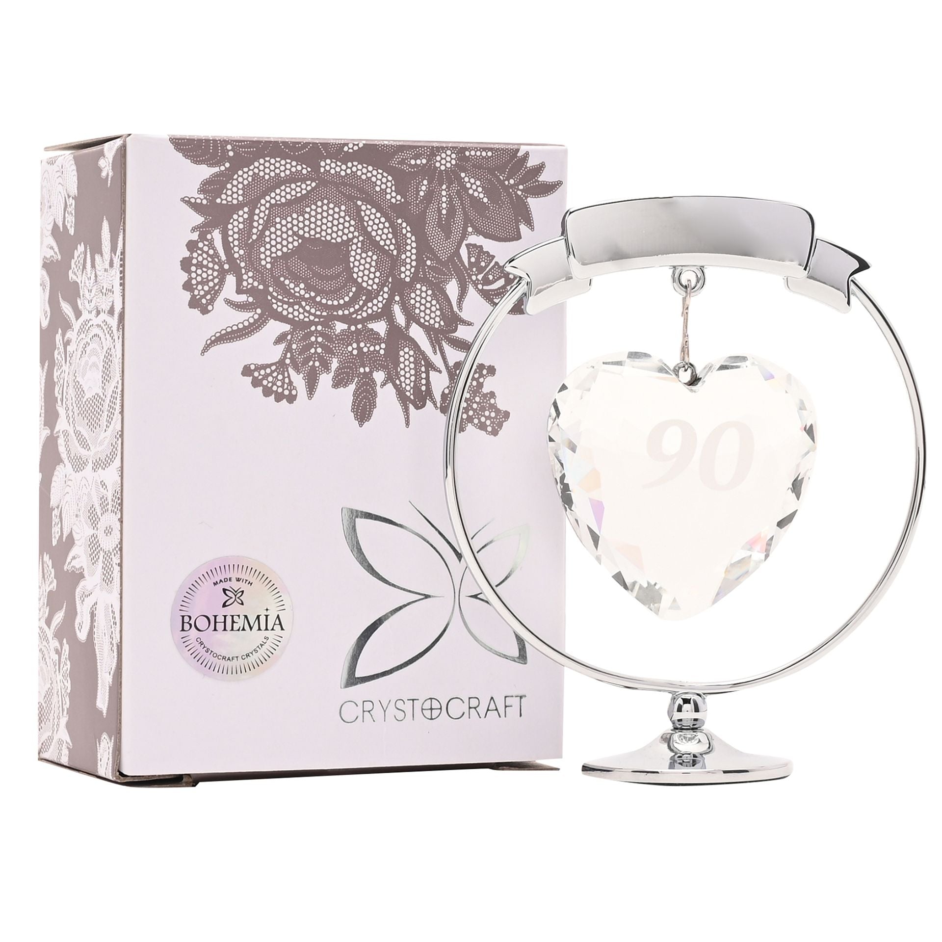 Crystocraft Freestand Crystal Heart  - 90