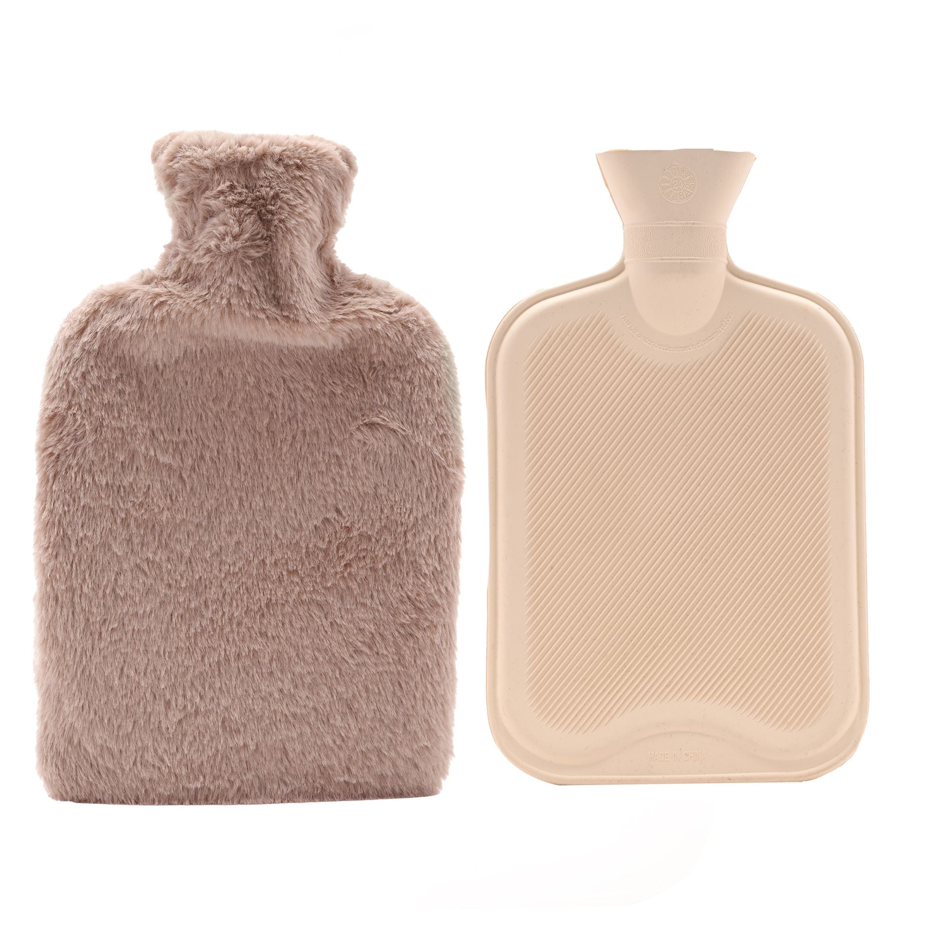 Sophia Layers Soft Faux Fur 1.7L Muff Hot Water Bottle - Taupe