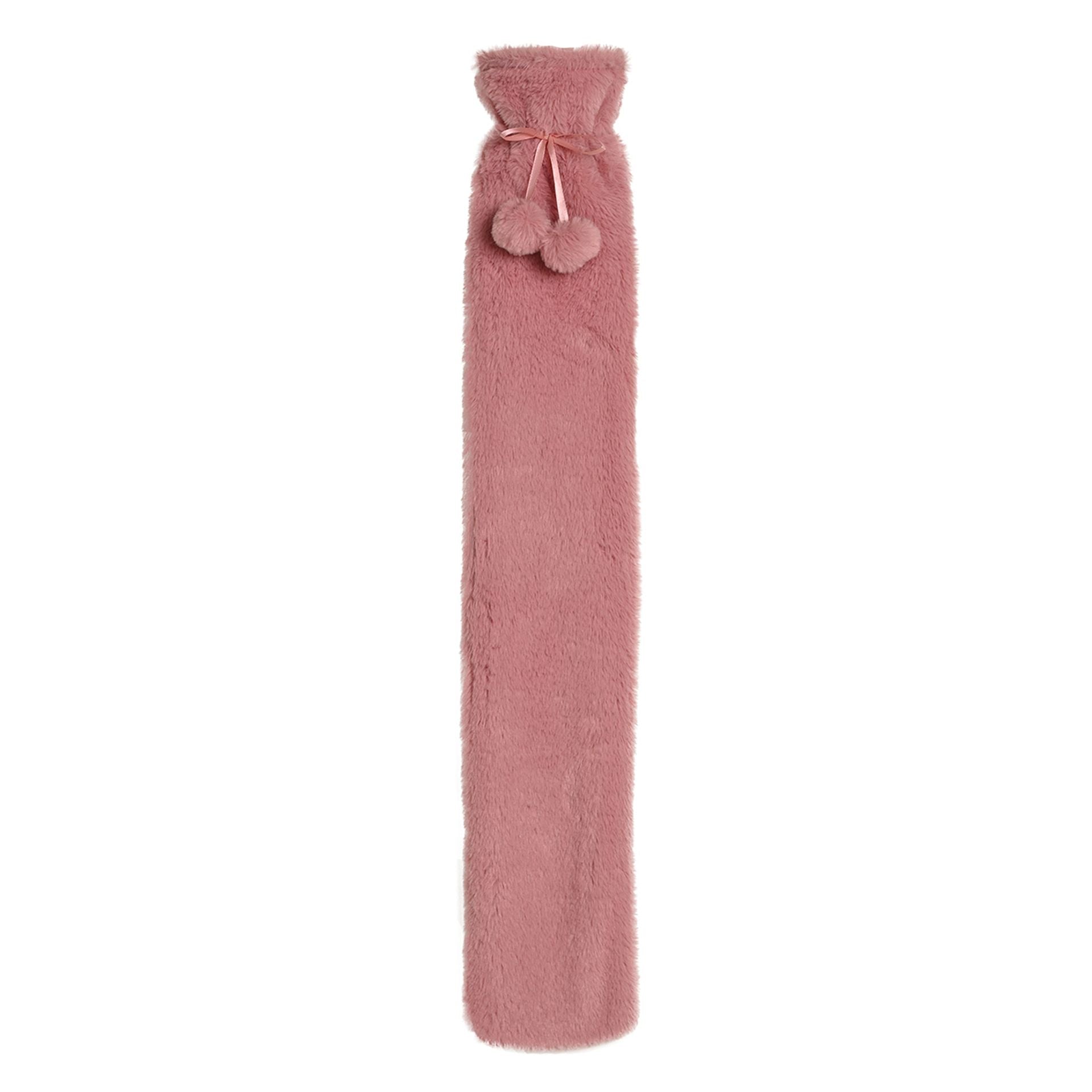 Sophia Layers Soft Faux Fur 1.7L Long Hot Water Bottle - Pink