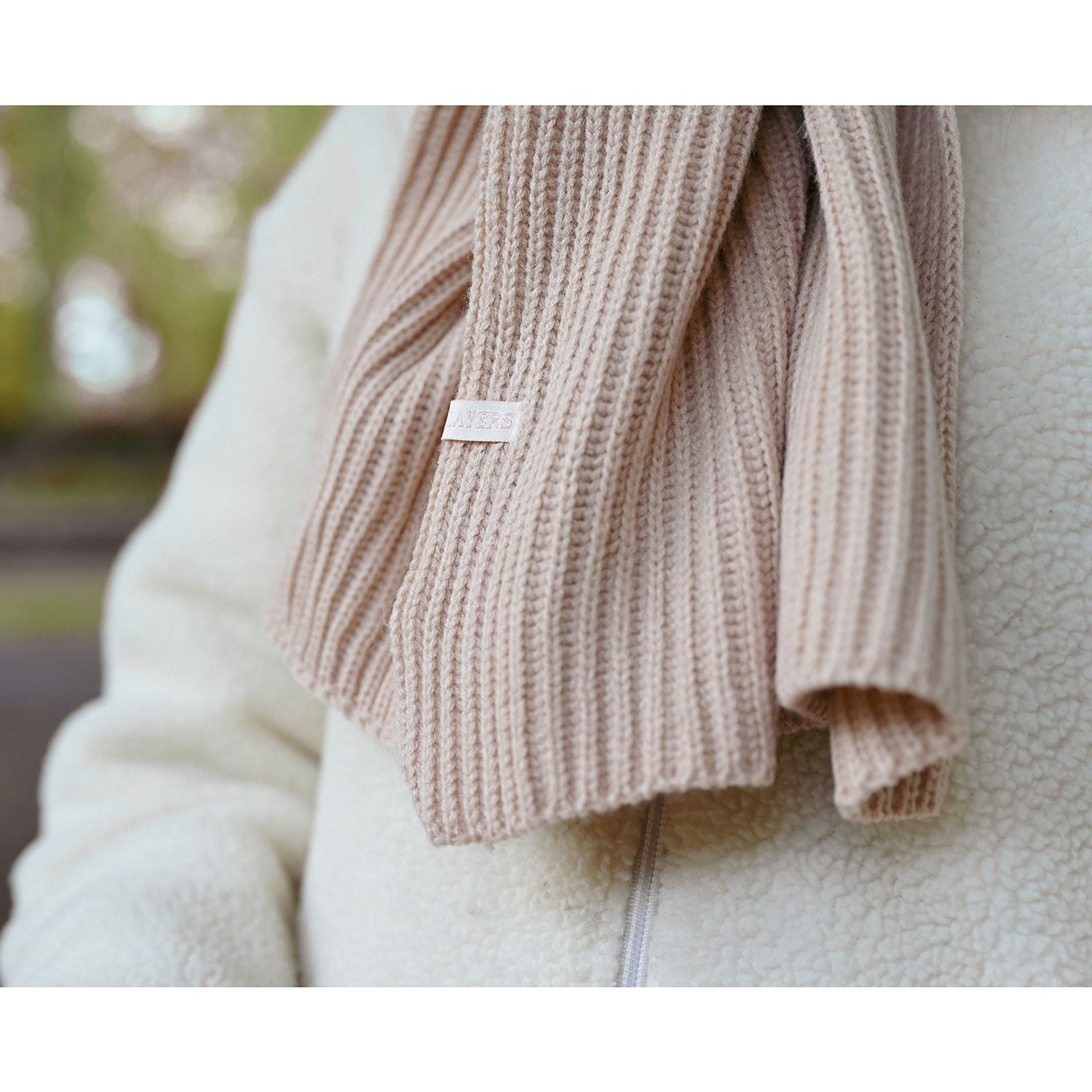Sophia Layers Cosy Knit Hat Glove & Scarf Gift Set - Nude