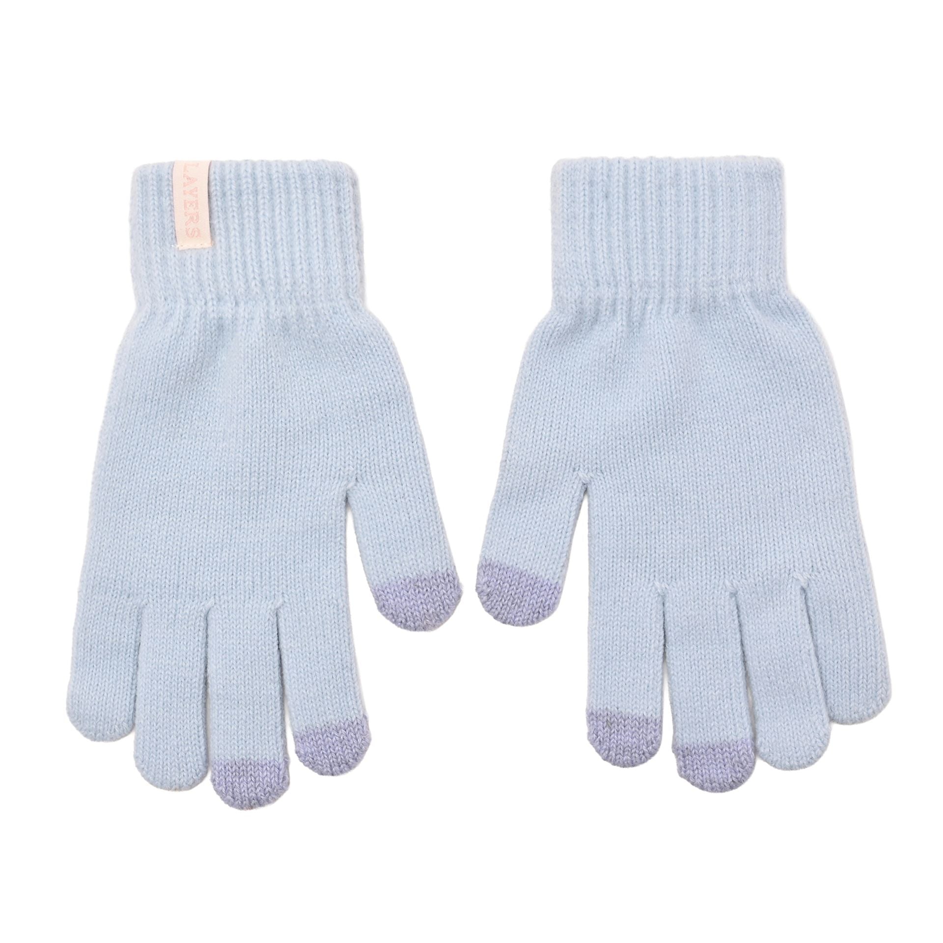 Sophia Layers Cosy Knit Hat Glove & Scarf Gift Set - Powder Blue